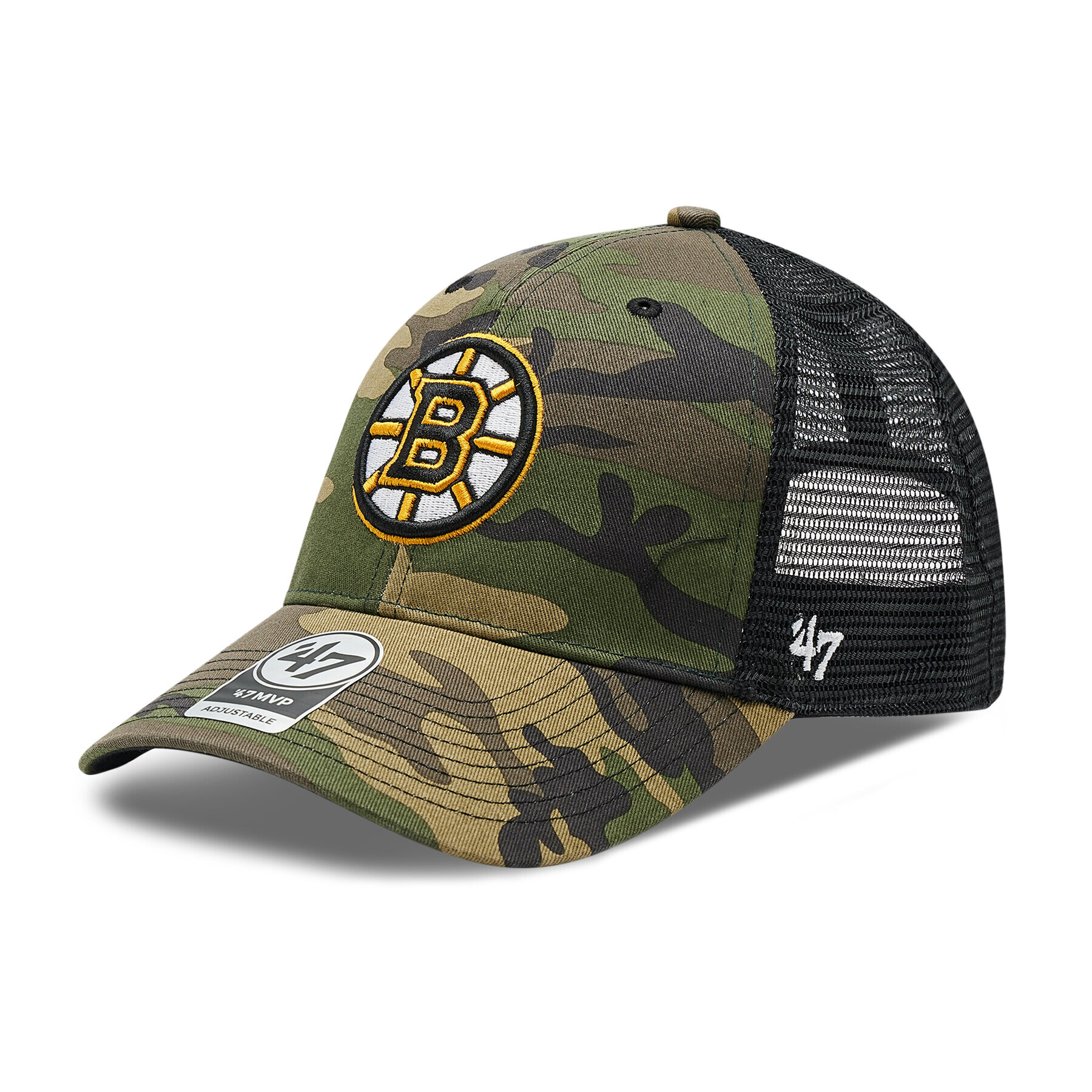 47 Brand Kapa s šiltom Nhl Boston Bruins Trucker H-CBRAN01GWP-CM Zelena - Pepit.si