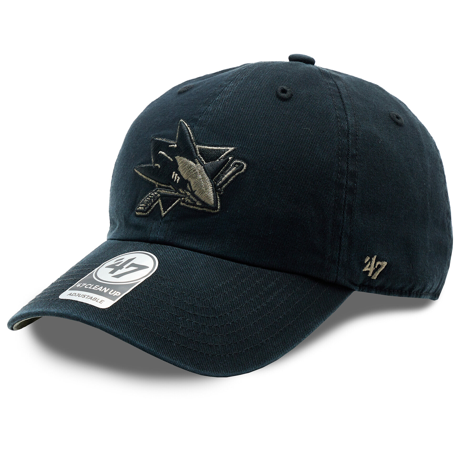 47 Brand Kapa s šiltom NHL San Jose Sharks Ballpark Camo '47 CLEAN UP H-BPCAM22GWS-BK Črna - Pepit.si