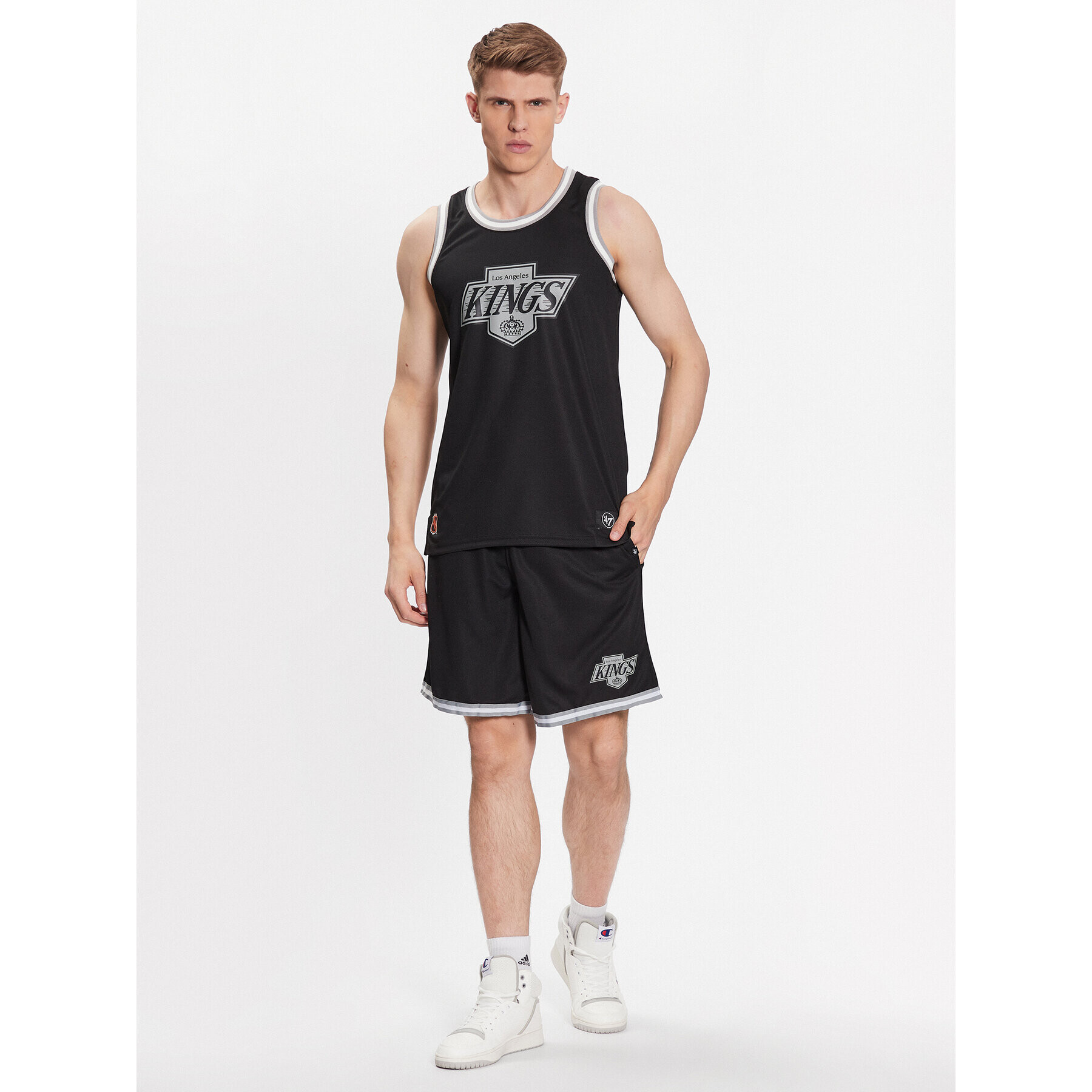 47 Brand Majica brez rokavov Los Angeles Kings 47 Grafton Tank Črna Regular Fit - Pepit.si