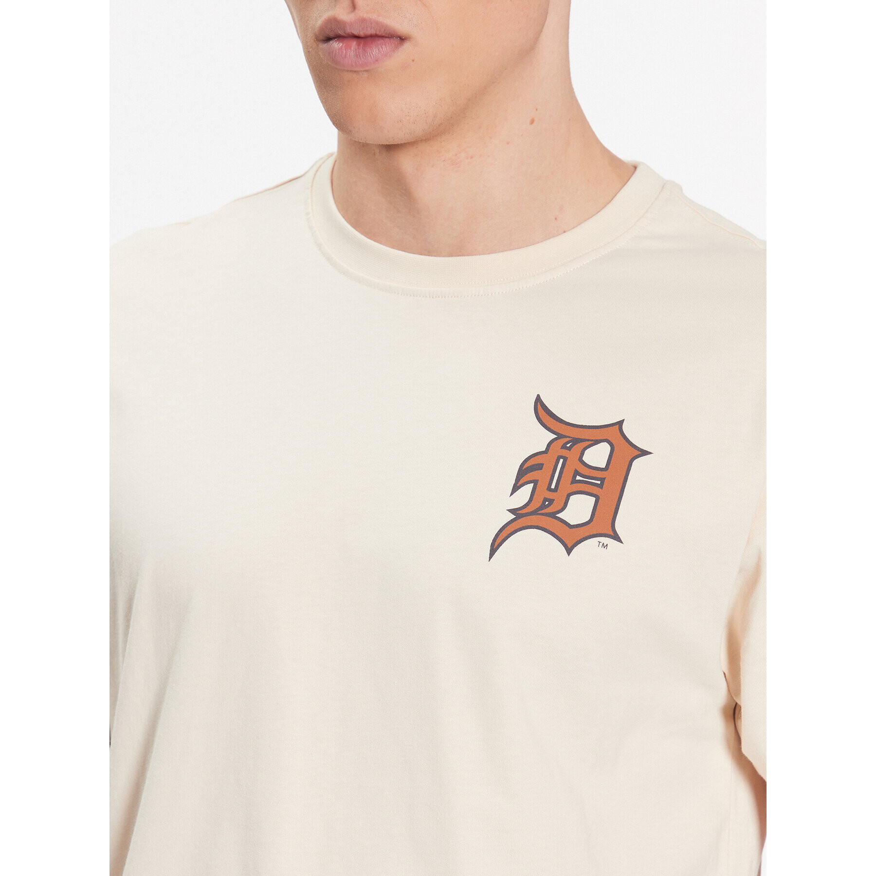 47 Brand Majica Detroit Tigers Backer '47 Echo Tee Bež Regular Fit - Pepit.si