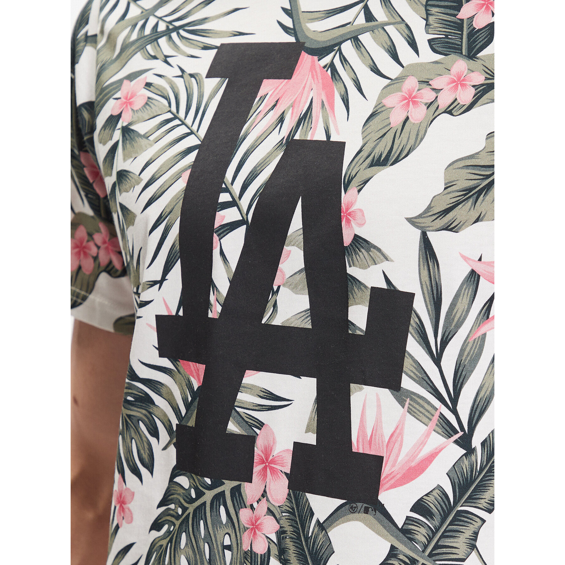 47 Brand Majica Los Angeles Dodgers Coastal Floral Repeat 47 Echo Tee Pisana Regular Fit - Pepit.si