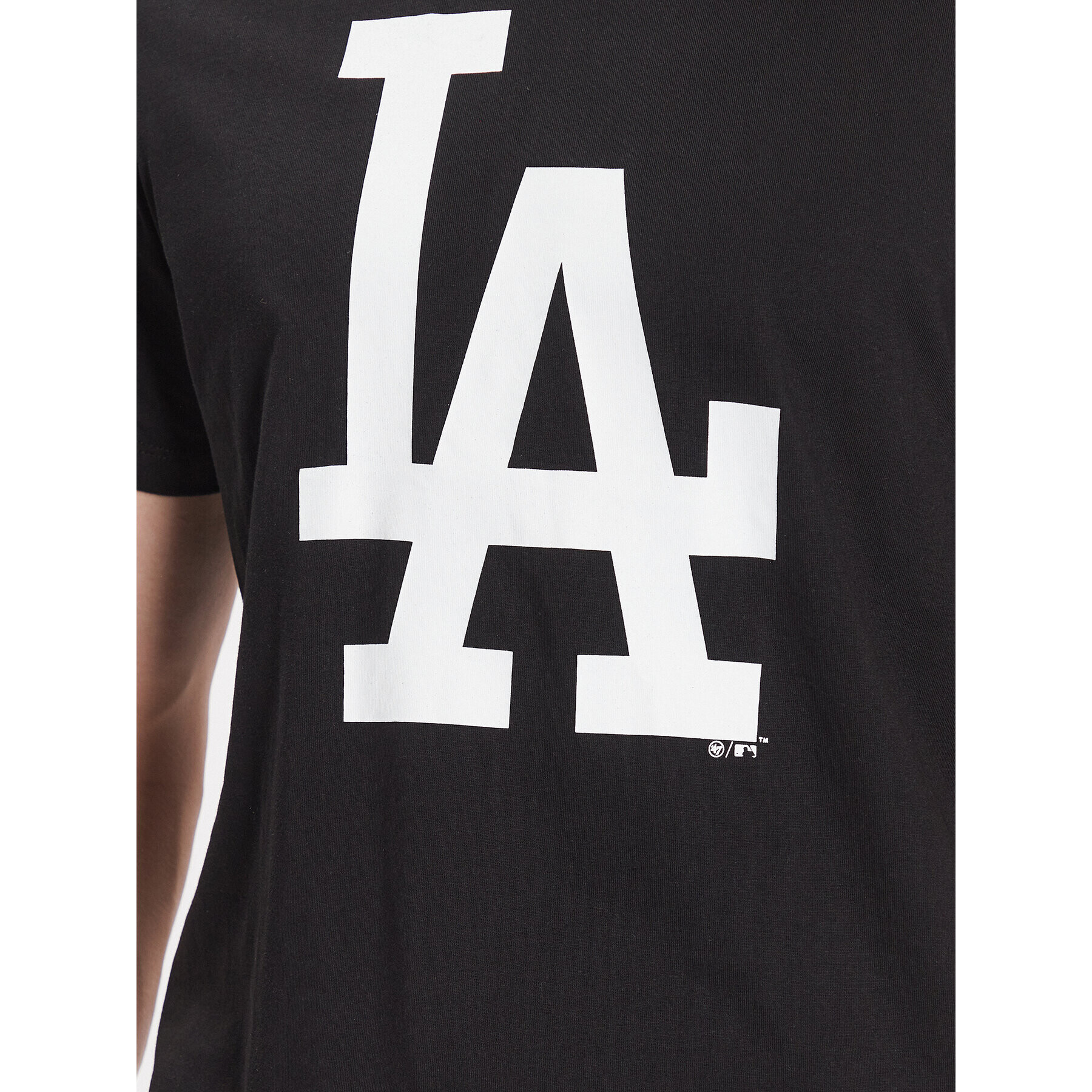 47 Brand Majica Los Angeles Dodgers Imprint 47 Echo Tee Črna Regular Fit - Pepit.si