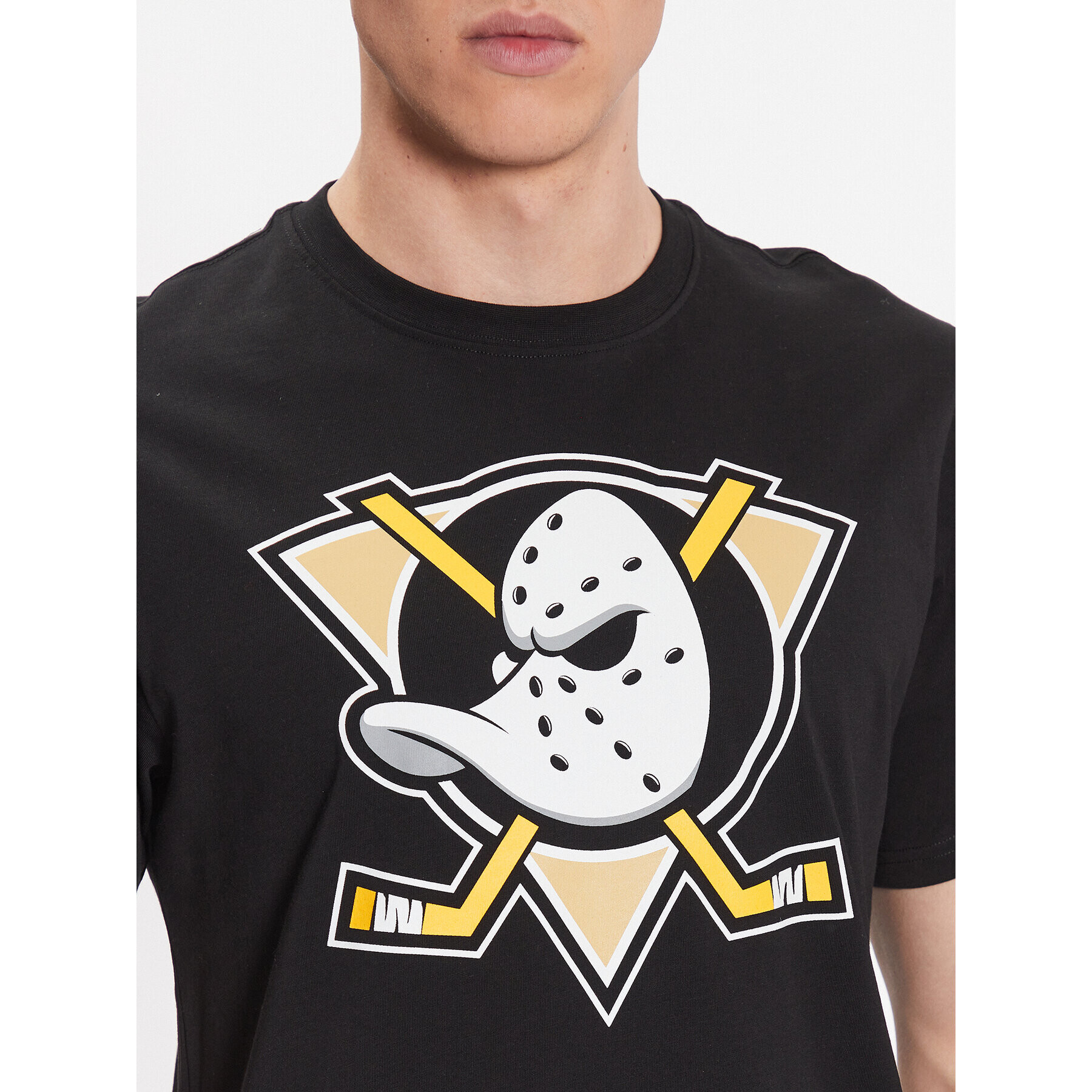 47 Brand Majica NHL Anaheim Ducks Imprint '47 Echo Tee HH025TEMIME544157JK Črna Regular Fit - Pepit.si