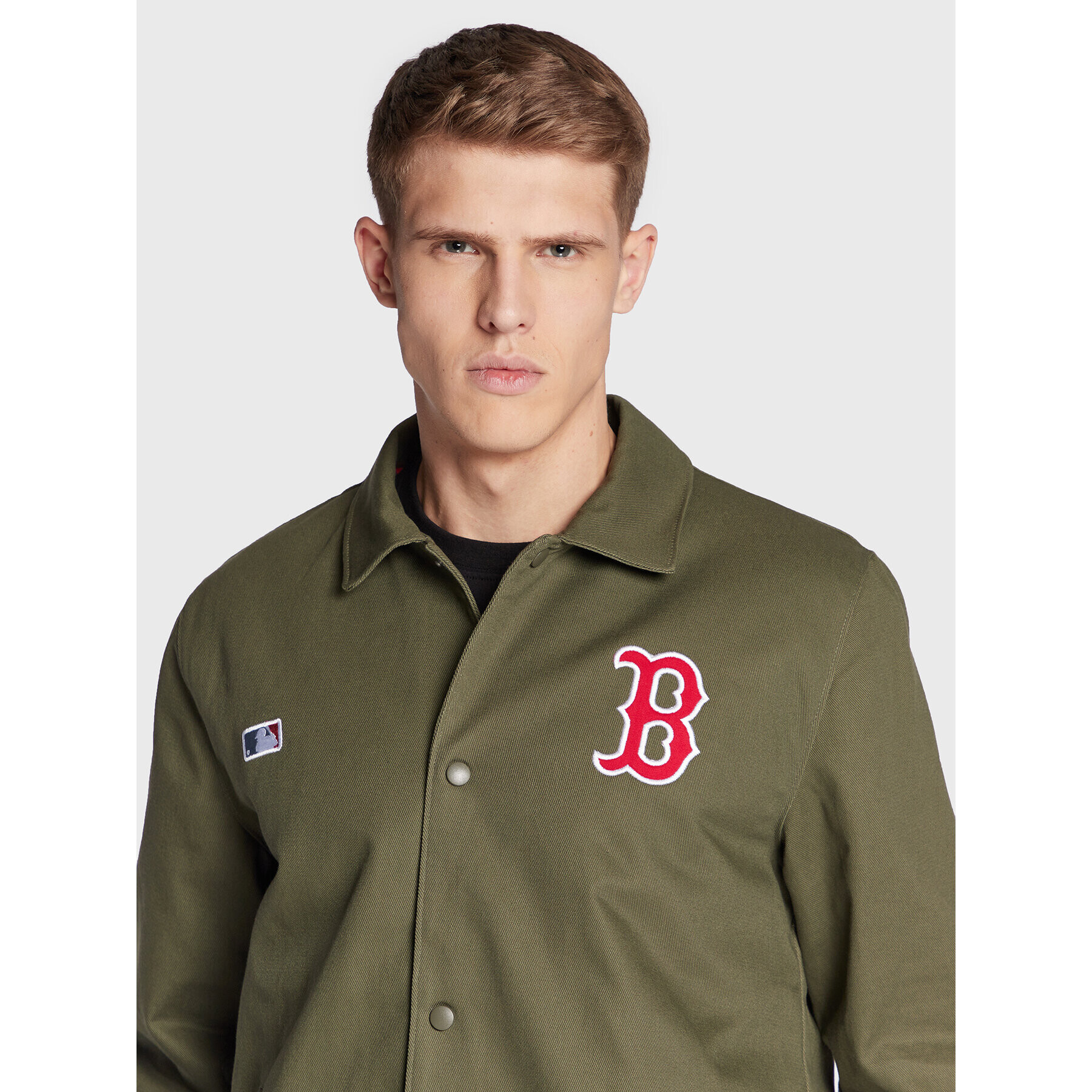 47 Brand Prehodna jakna Boston Red Sox BB002PMBBRJ545512MS Zelena Regular Fit - Pepit.si