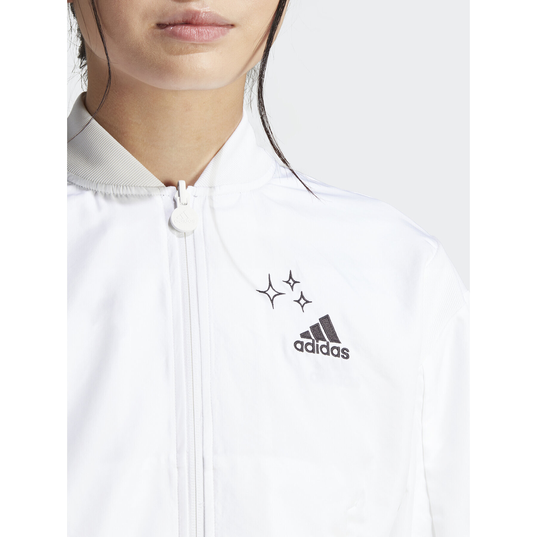 adidas Bomber jakna Scribble IA3137 Bela Loose Fit - Pepit.si