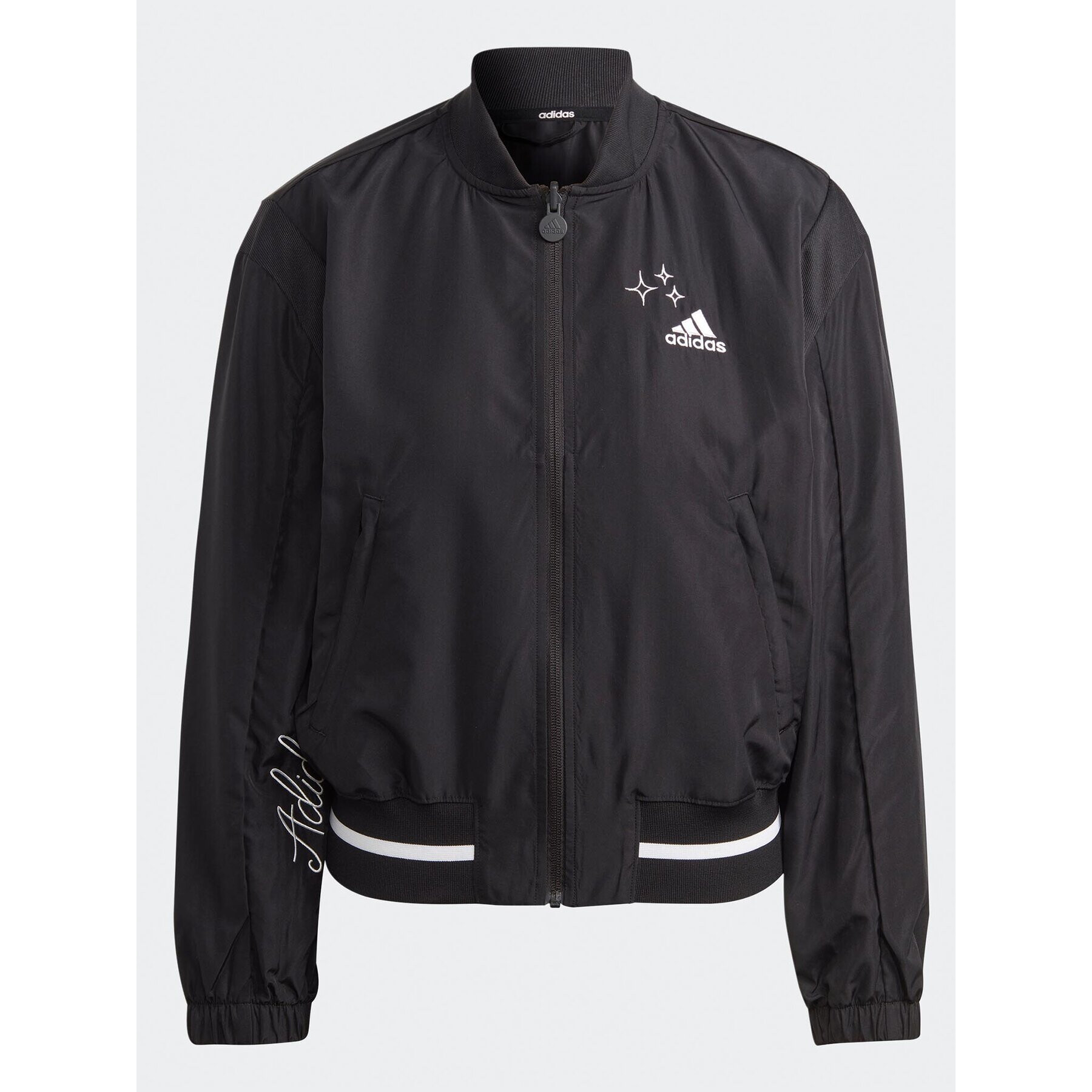 adidas Bomber jakna Scribble IJ8752 Črna Loose Fit - Pepit.si