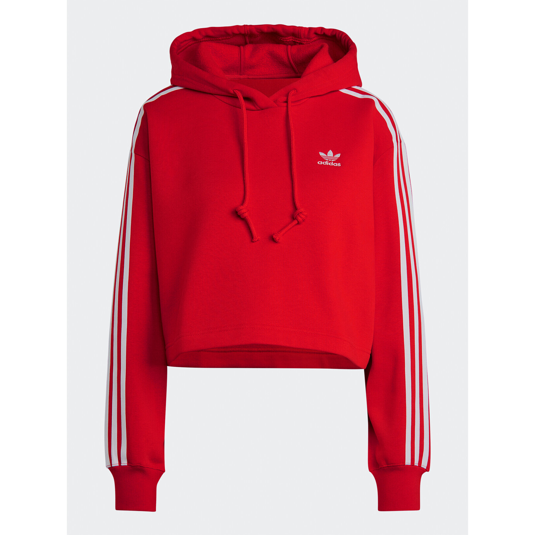 adidas Jopa Adicolor Classics Crop Hoodie IB7389 Rdeča Loose Fit - Pepit.si