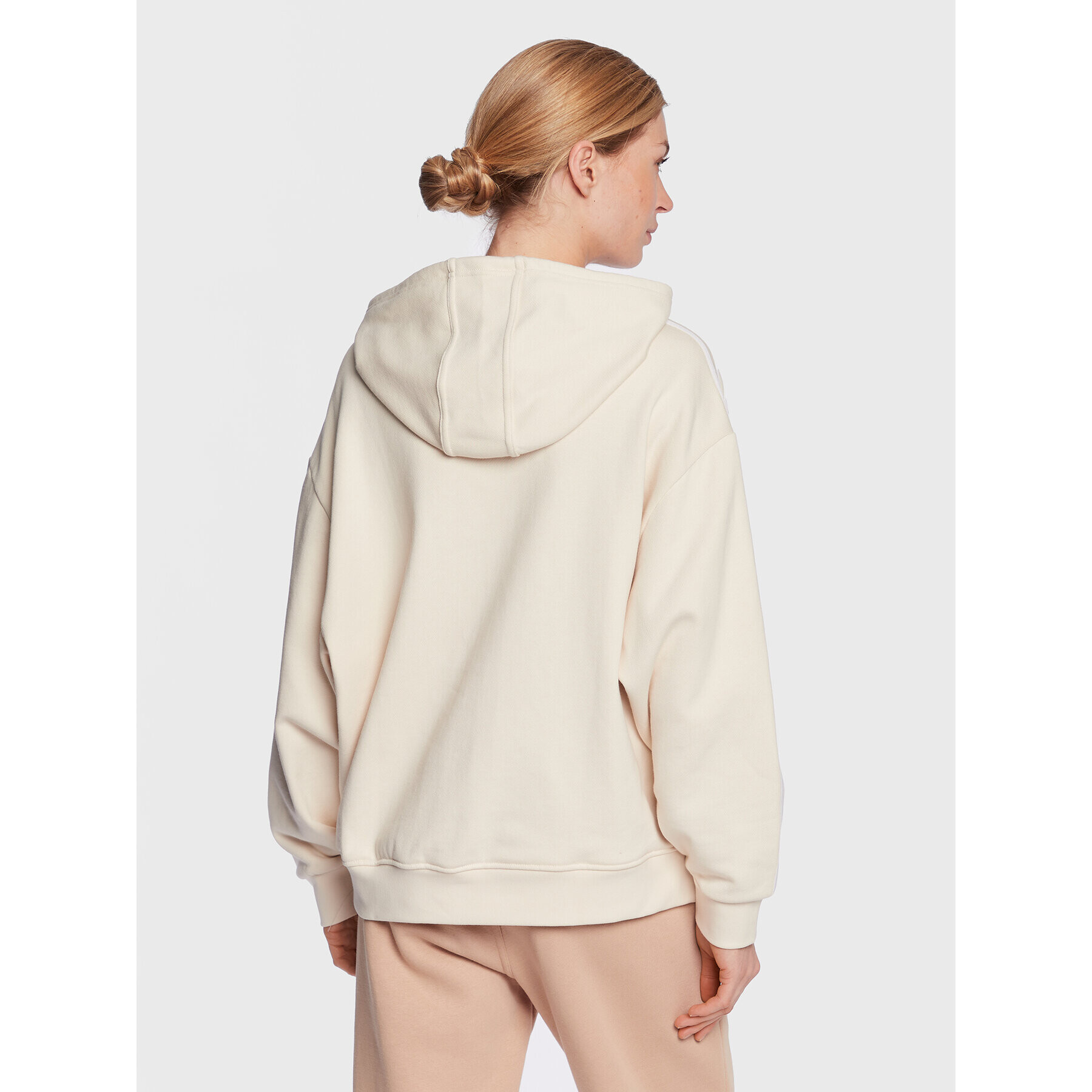 adidas Jopa Adicolor Classics Oversized Hoodie IB7453 Bež Relaxed Fit - Pepit.si