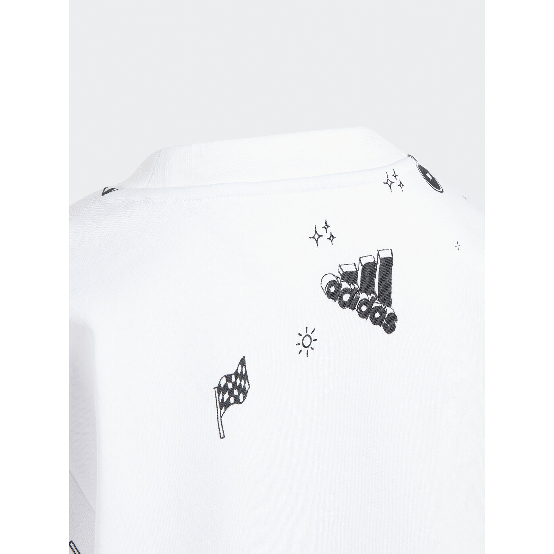 adidas Jopa Brand Love Allover Print IA1575 Bela Loose Fit - Pepit.si