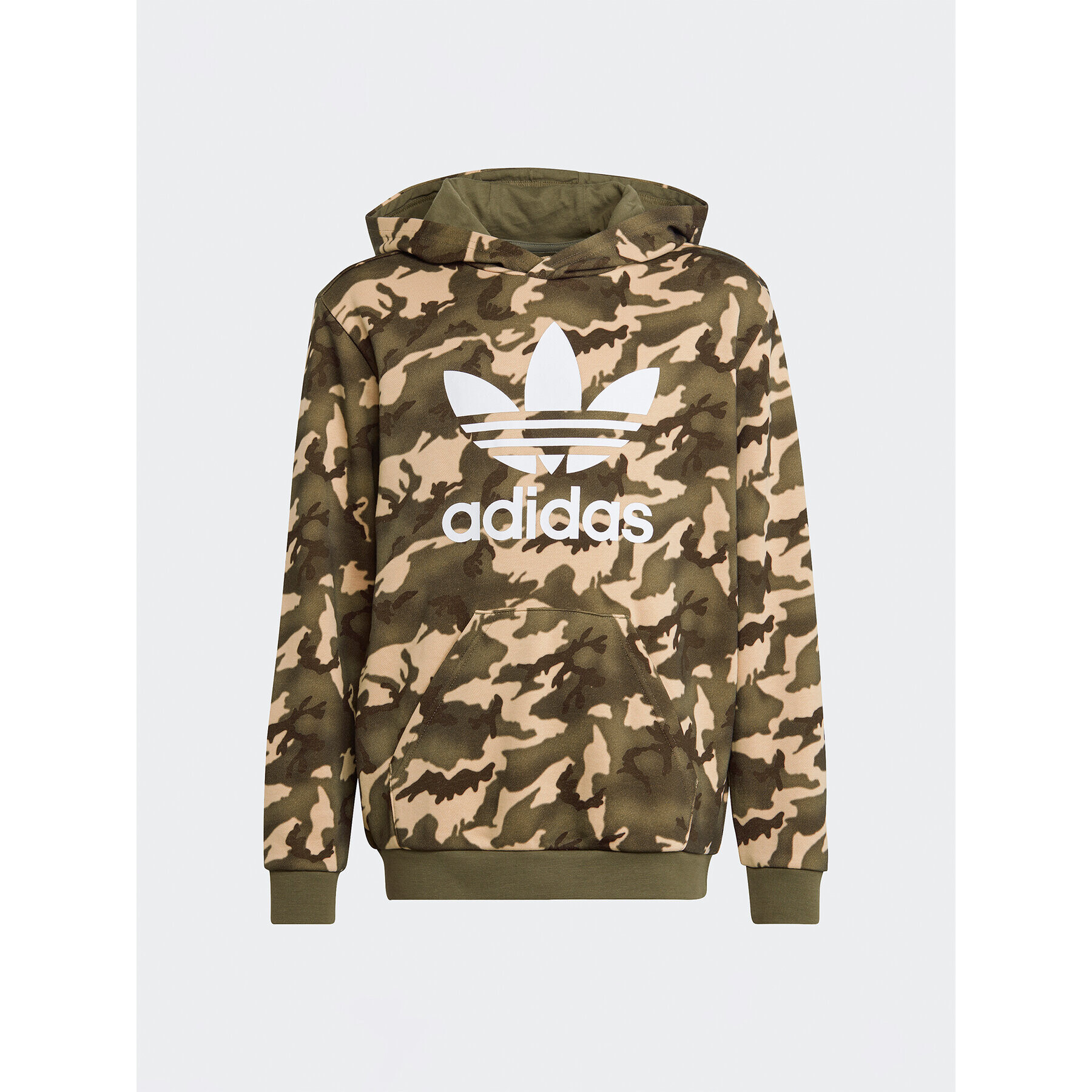 adidas Jopa Camo Hoodie IC2193 Bež Loose Fit - Pepit.si