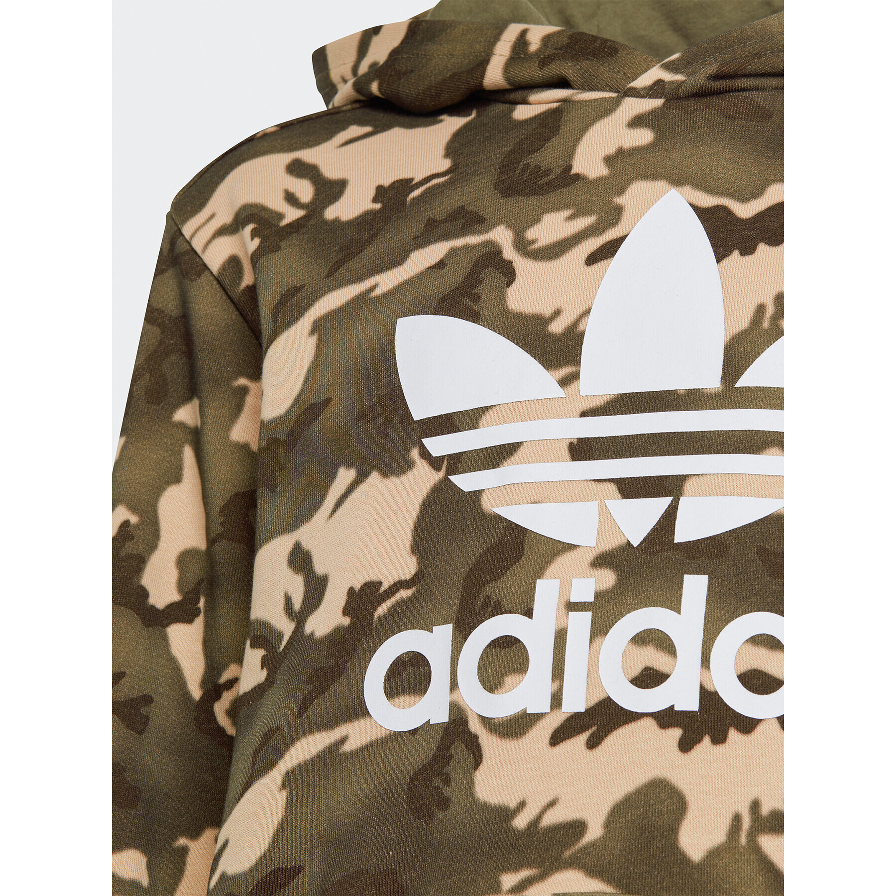 adidas Jopa Camo Hoodie IC2193 Bež Loose Fit - Pepit.si