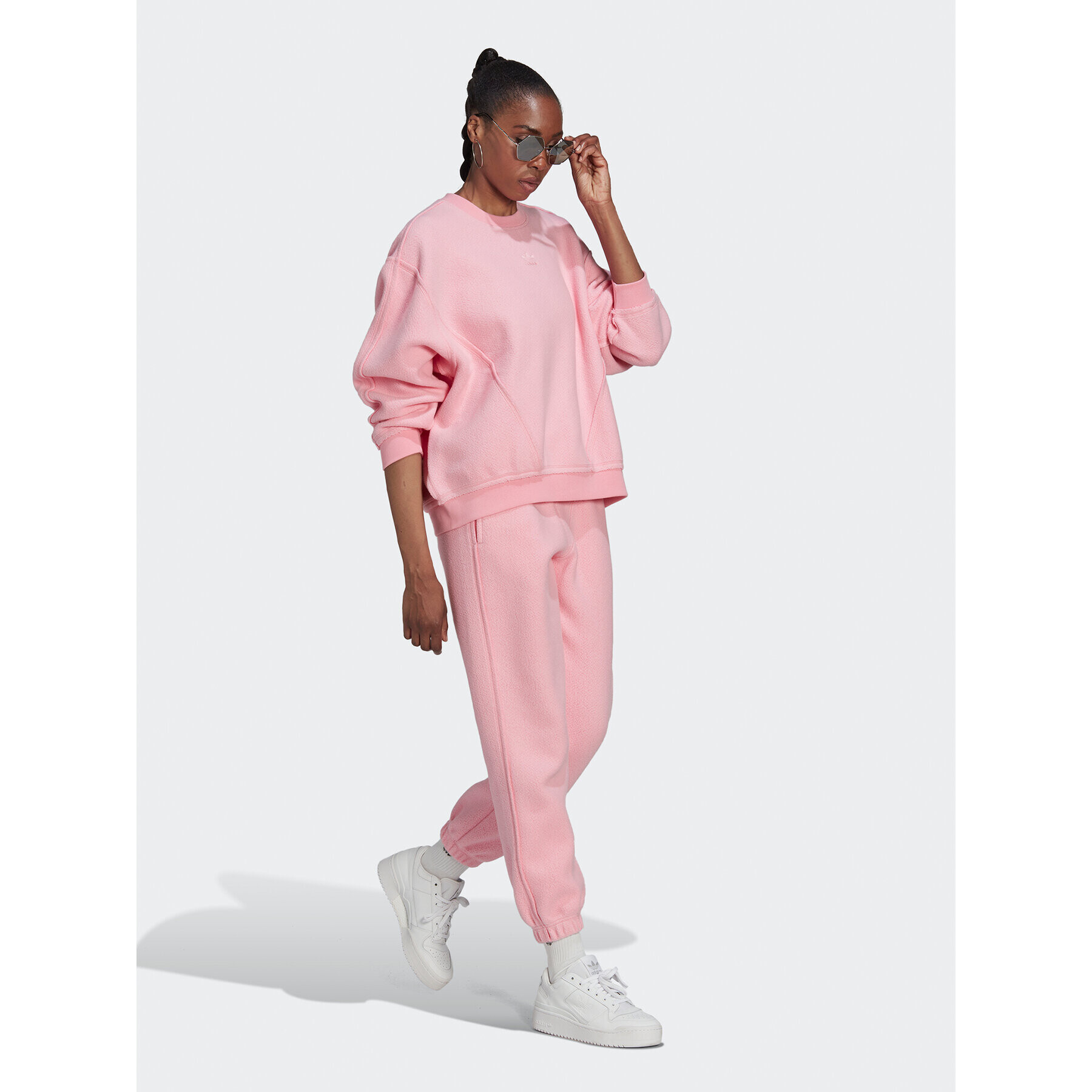 adidas Jopa Cozy Loungewear Sweatshirt HL9128 Roza Loose Fit - Pepit.si