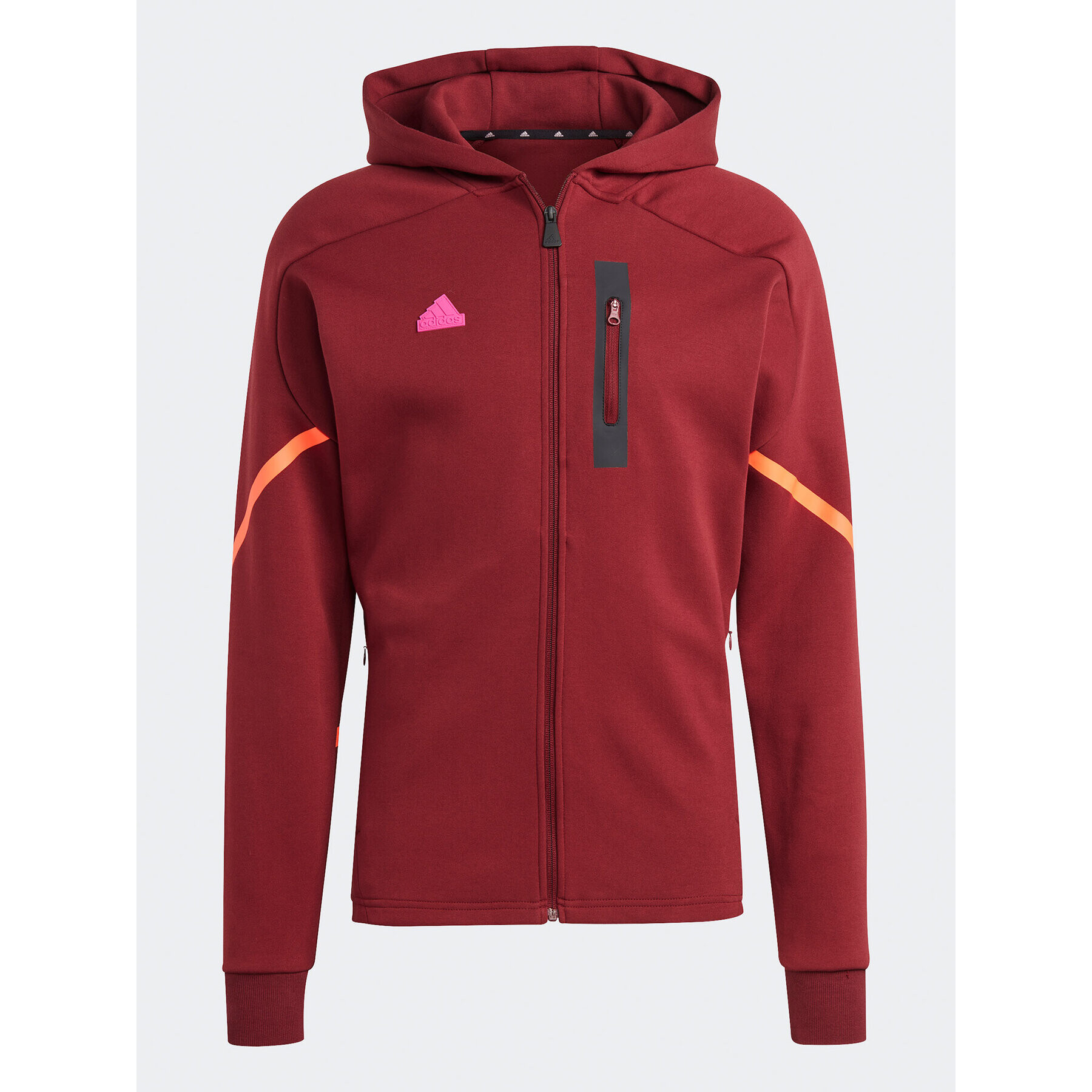 adidas Jopa Designed for Gameday Full-Zip Hoodie IC8048 Rdeča Slim Fit - Pepit.si