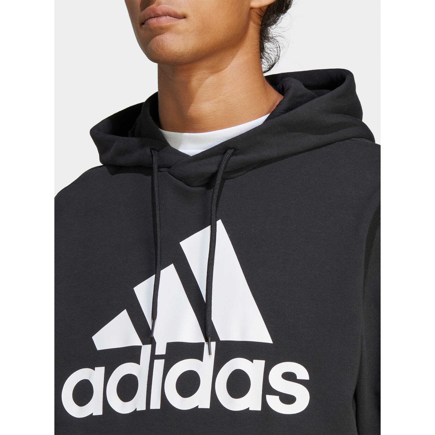 adidas Jopa Essentials French Terry Big Logo Hoodie IC9363 Črna Regular Fit - Pepit.si