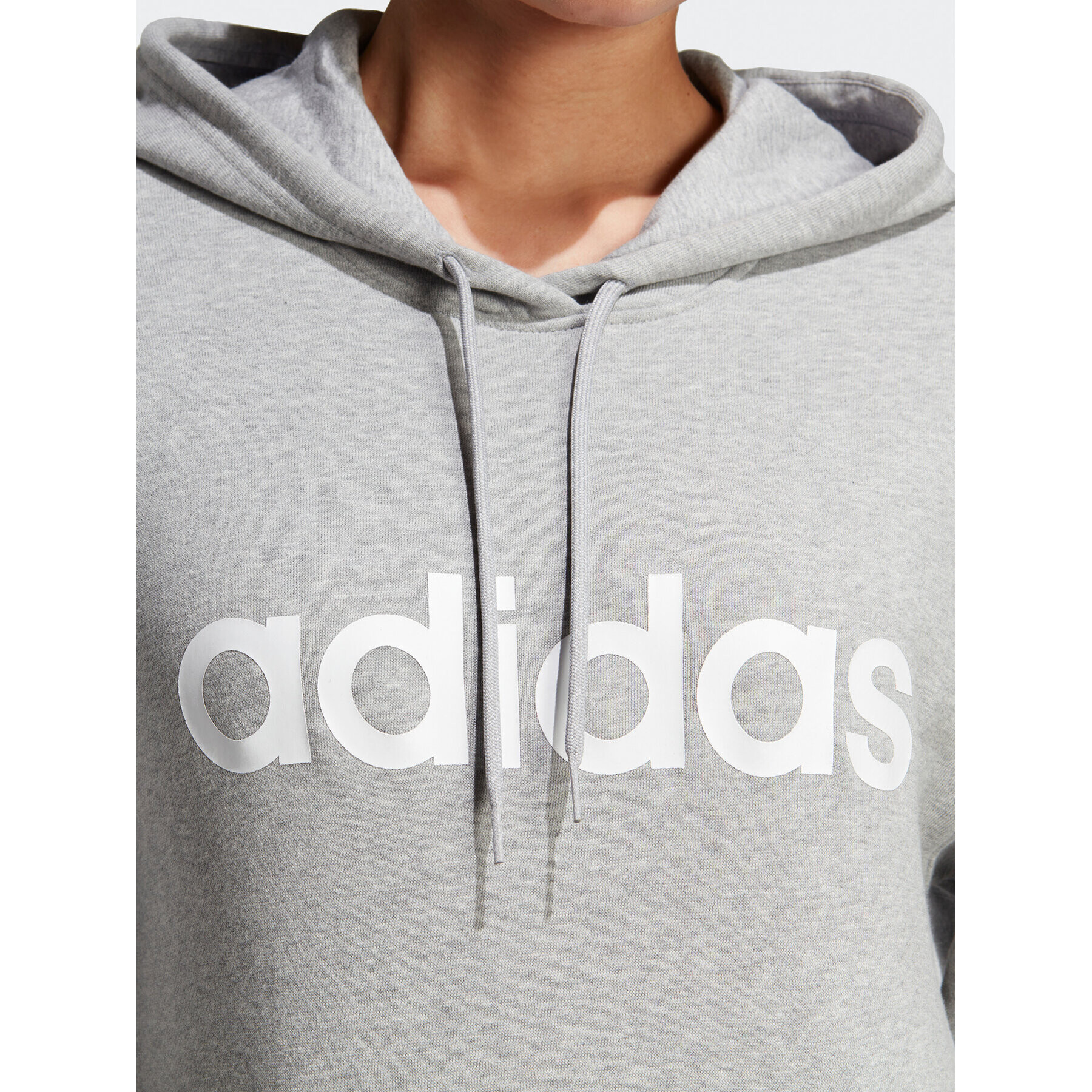 adidas Jopa Essentials Linear Hoodie IC6884 Siva Regular Fit - Pepit.si