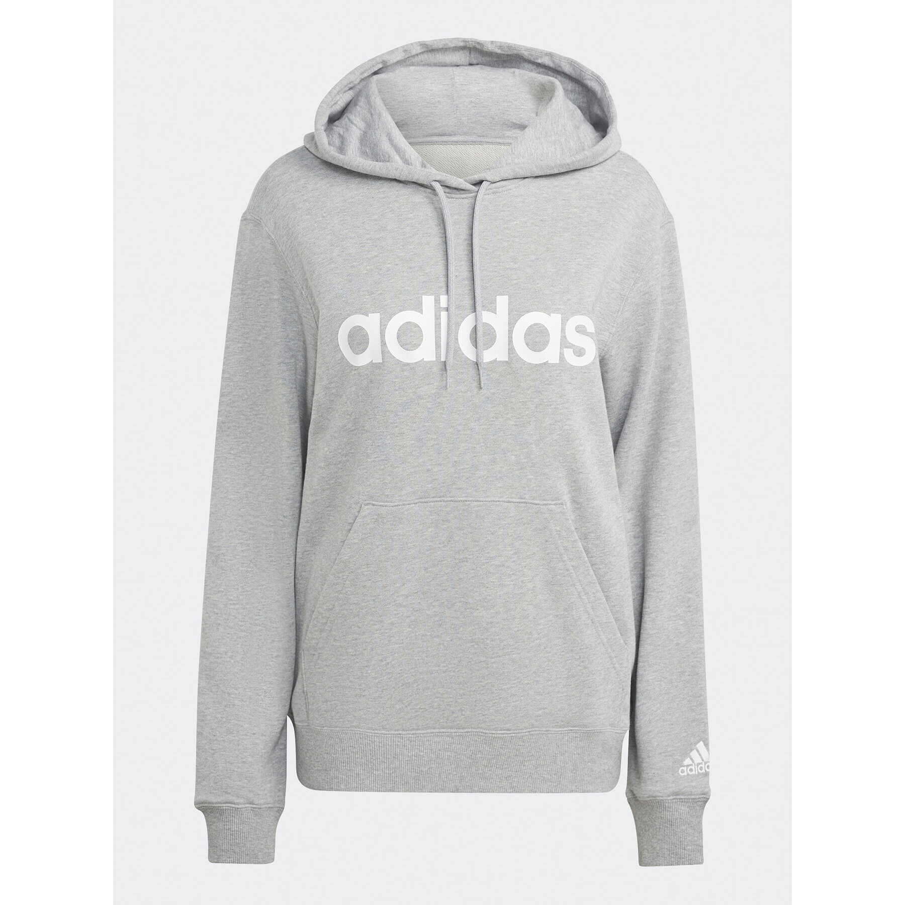 adidas Jopa Essentials Linear Hoodie IC6884 Siva Regular Fit - Pepit.si