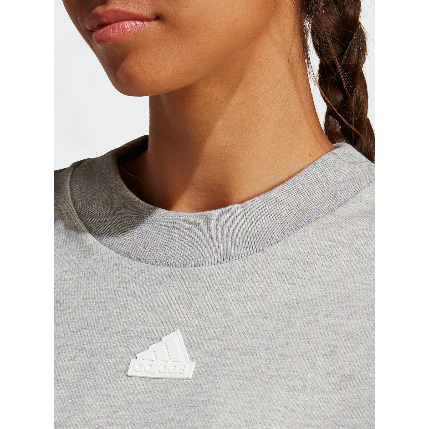 adidas Jopa Future Icons 3-Stripes Sweatshirt IB8496 Siva Loose Fit - Pepit.si