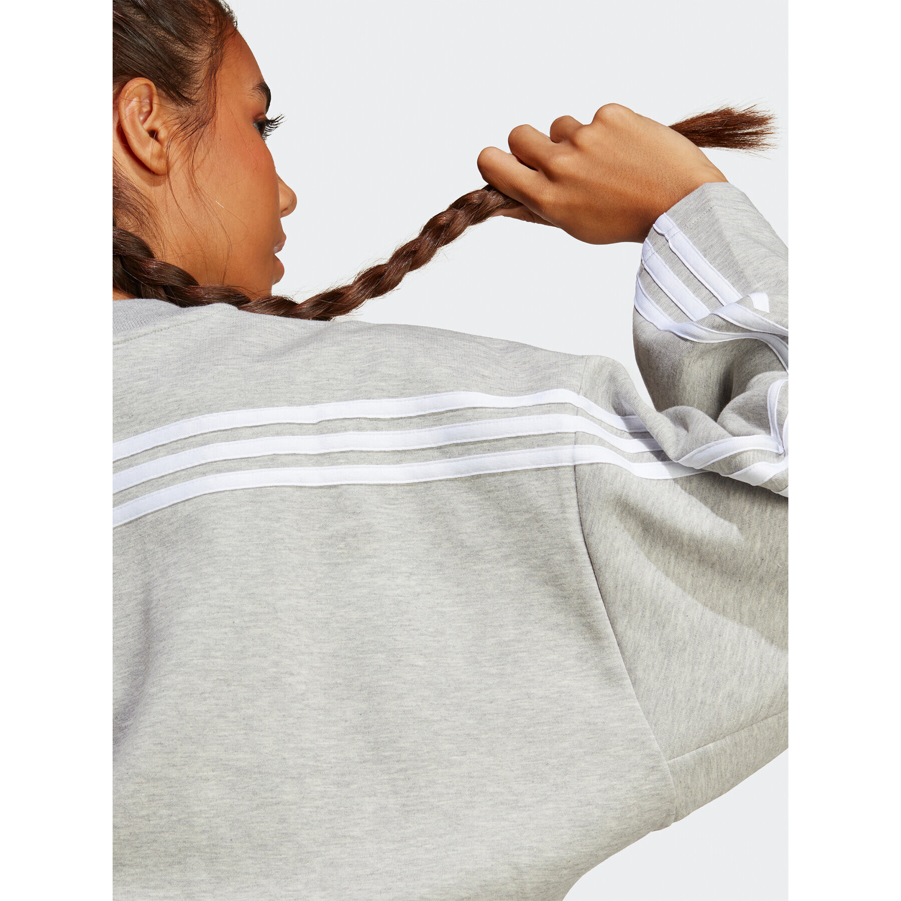 adidas Jopa Future Icons 3-Stripes Sweatshirt IB8496 Siva Loose Fit - Pepit.si