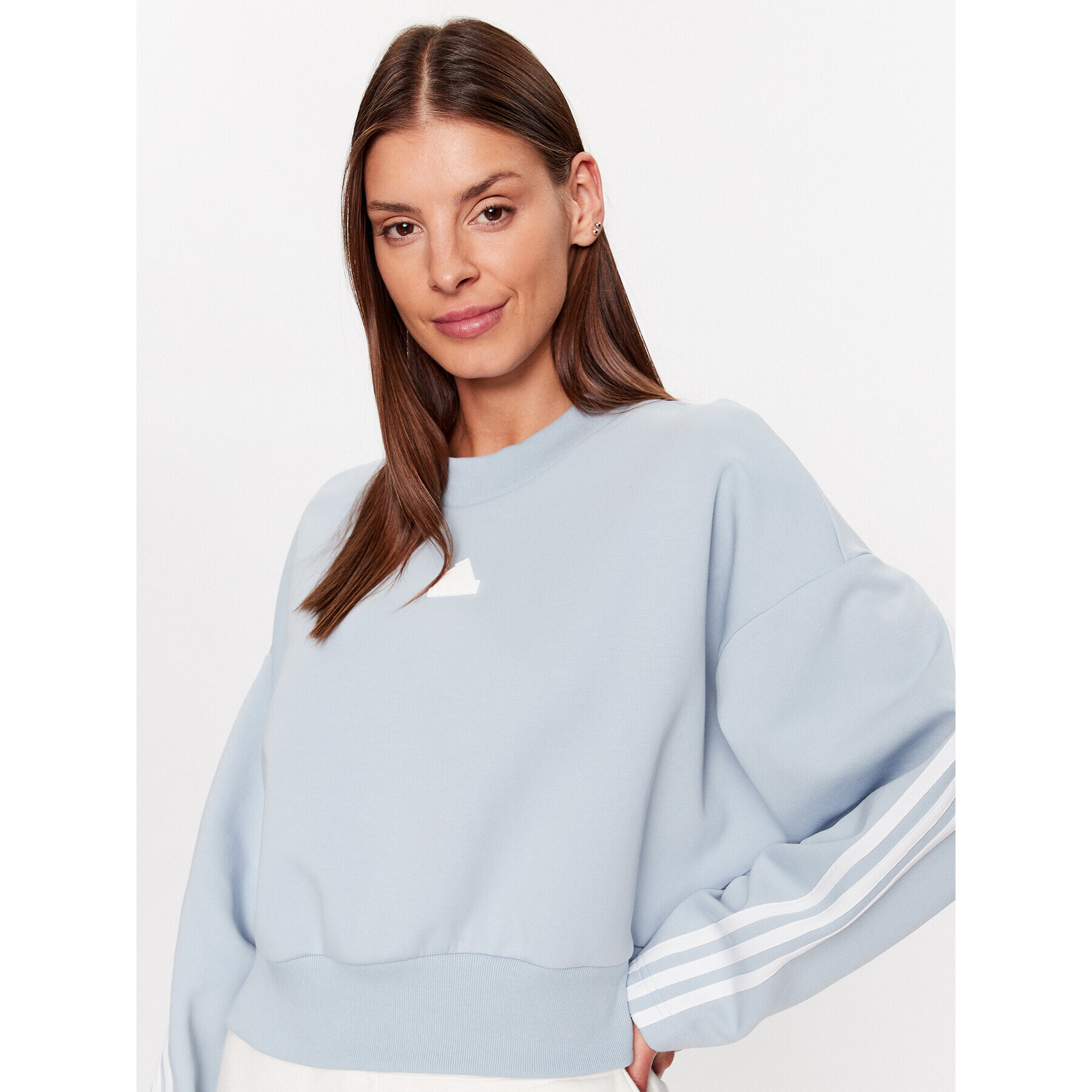 adidas Jopa Future Icons 3-Stripes Sweatshirt IL3056 Modra Loose Fit - Pepit.si