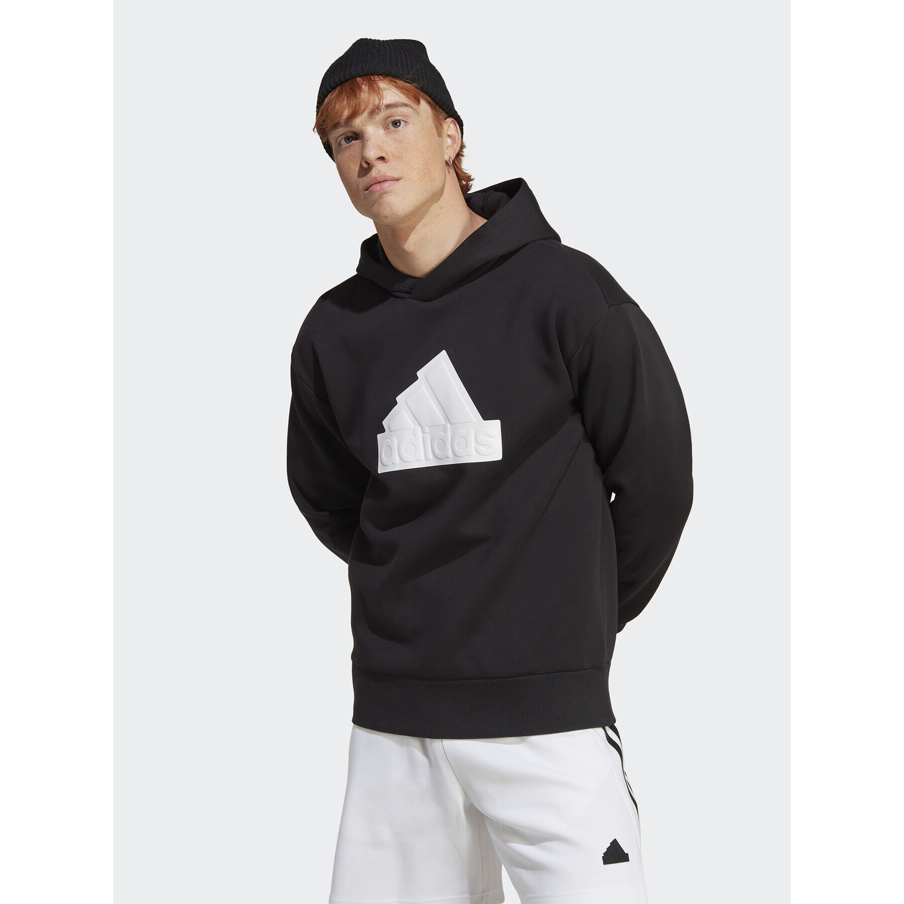 adidas Jopa Future Icons Badge of Sport Hoodie IC3745 Črna Regular Fit - Pepit.si