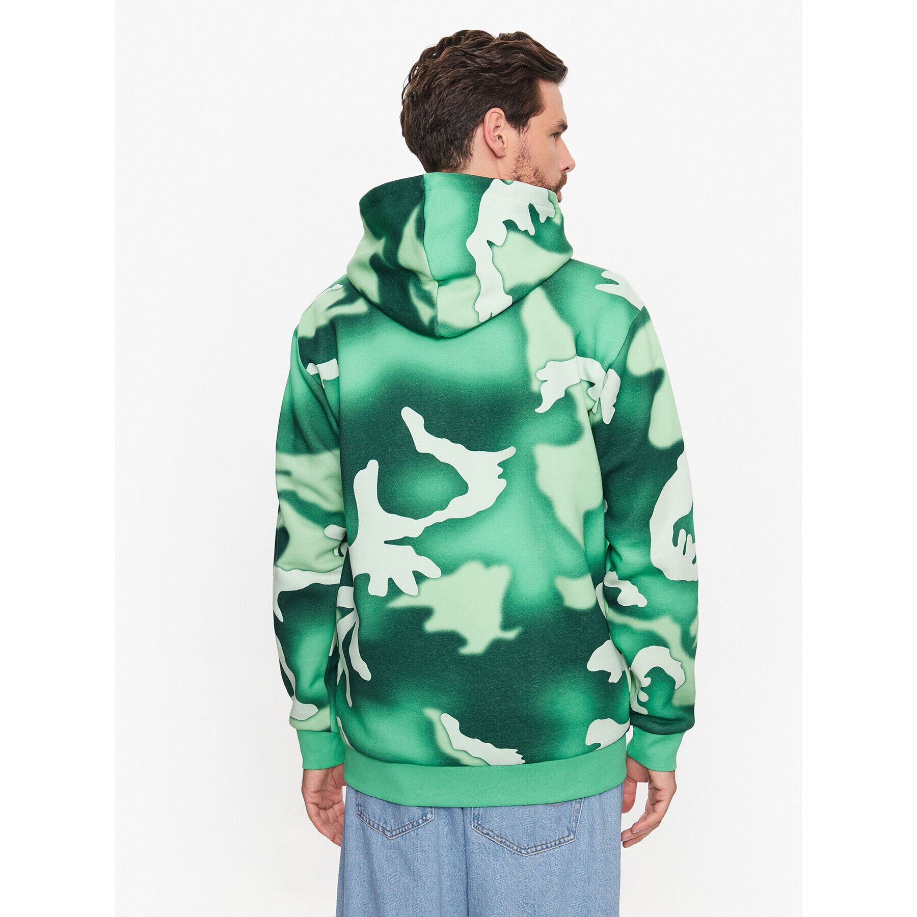 adidas Jopa Graphics Camo Allover Print Hoodie HZ1158 Zelena Regular Fit - Pepit.si