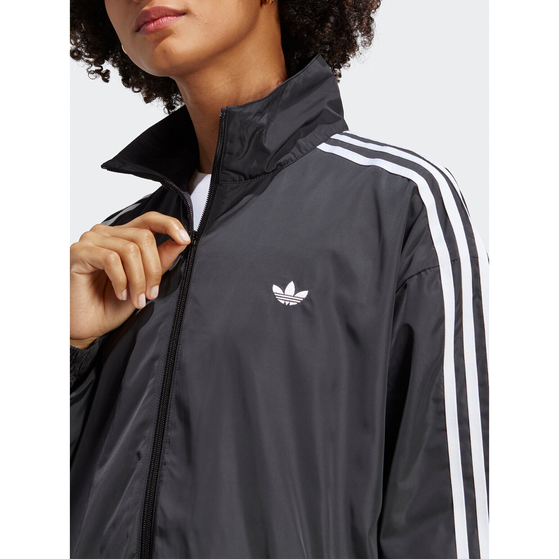 adidas Jopa Oversized Track Top IP7142 Črna Loose Fit - Pepit.si