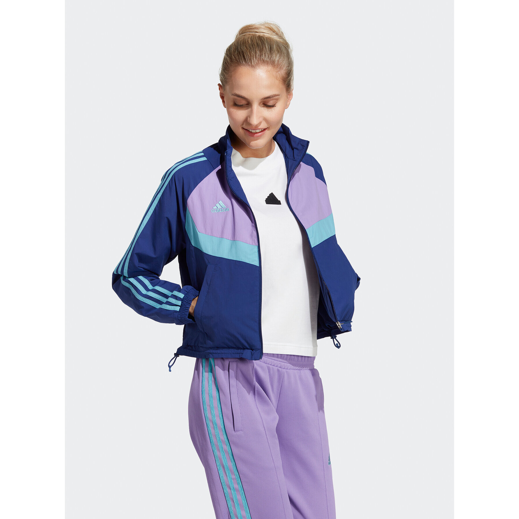 adidas Jopa Tiro Woven Track Top HS7482 Modra Regular Fit - Pepit.si