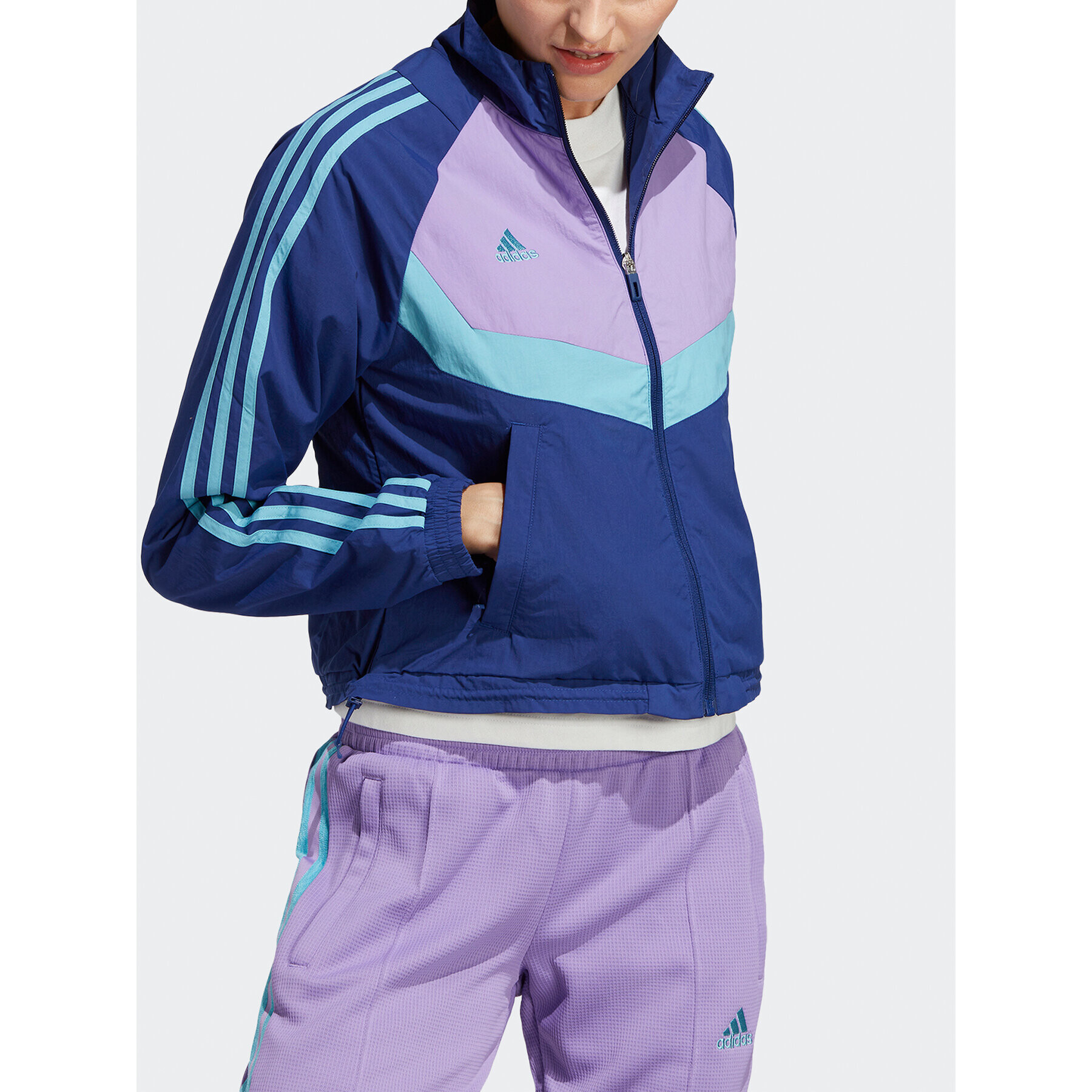 adidas Jopa Tiro Woven Track Top HS7482 Modra Regular Fit - Pepit.si