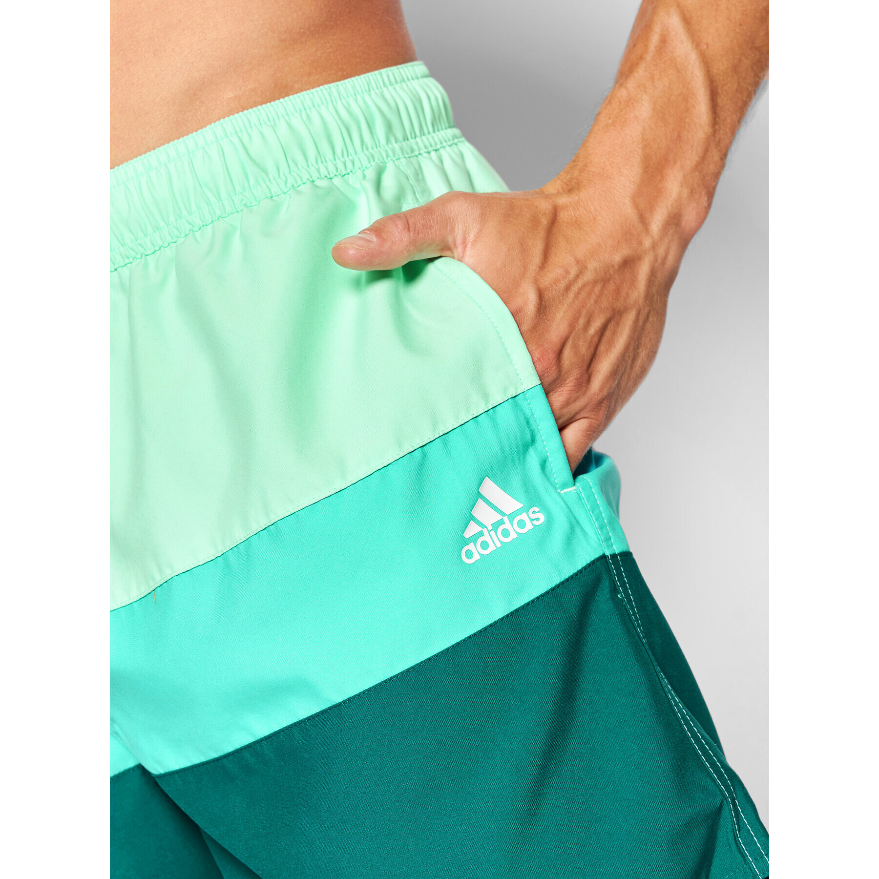 adidas Kopalne hlače Length Colorblock HA0399 Zelena Regular Fit - Pepit.si