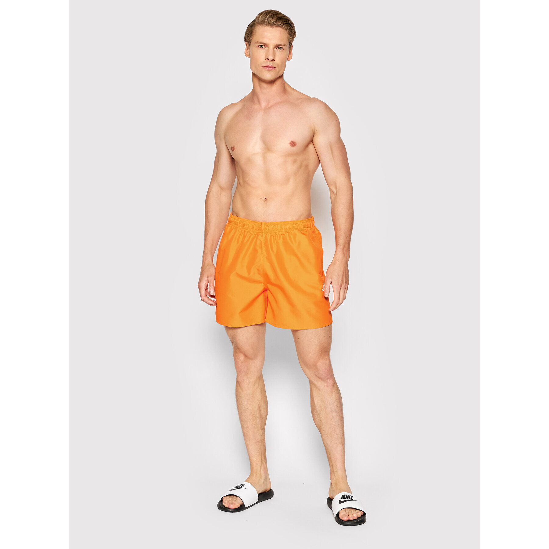 adidas Kopalne hlače Solid Swim HA0375 Oranžna Regular Fit - Pepit.si