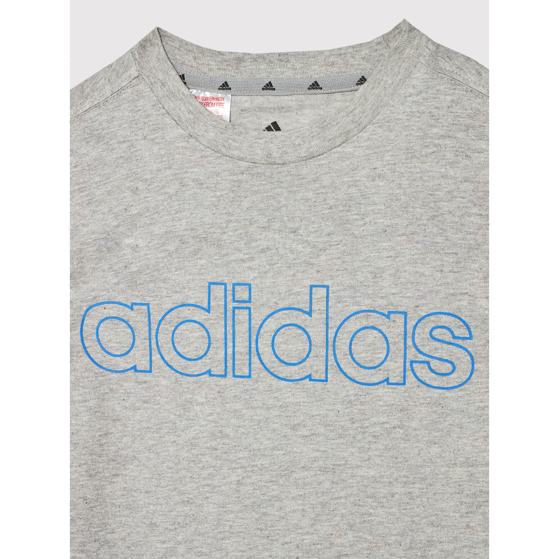 adidas Performance adidas Majica Lin HE9272 Siva Regular Fit - Pepit.si