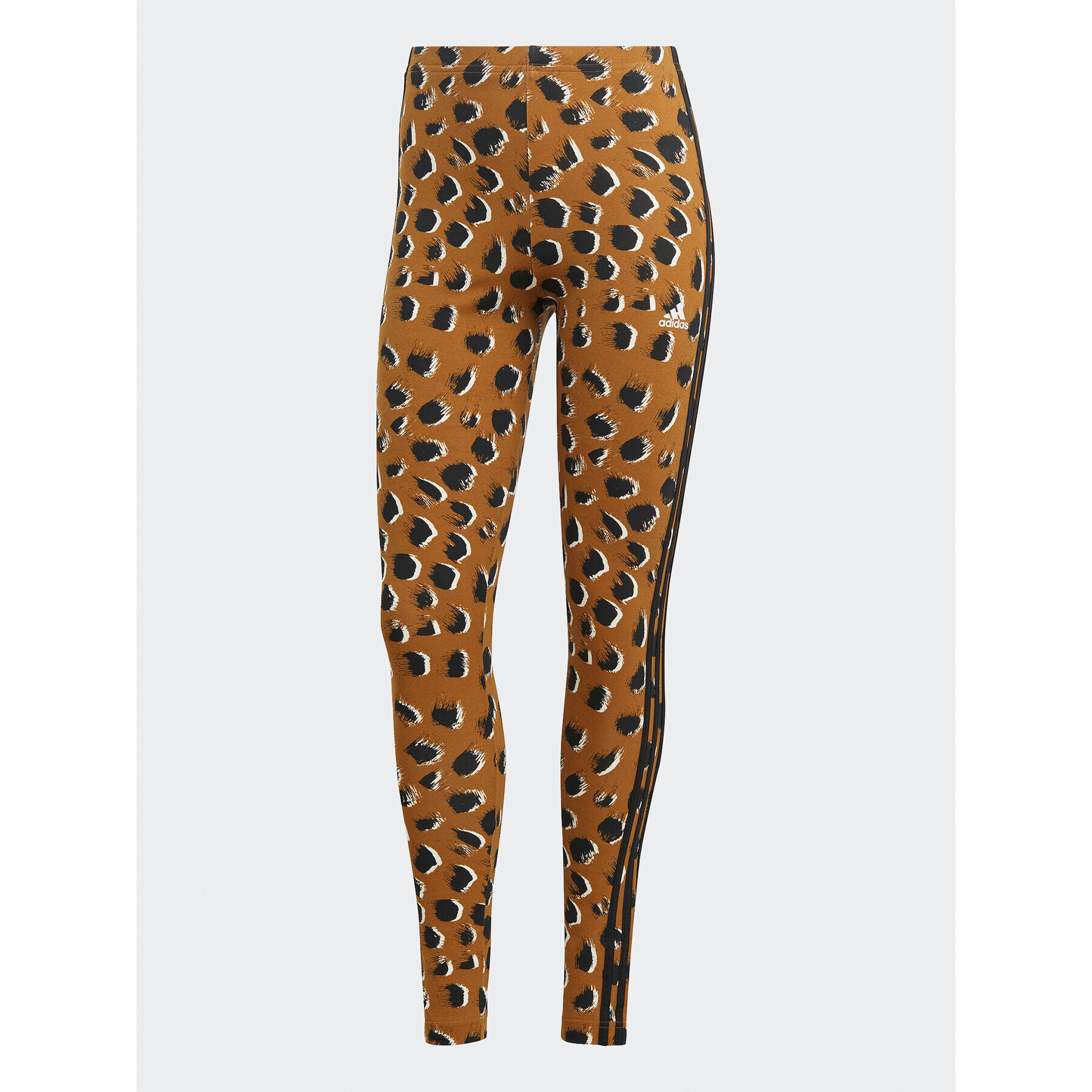 adidas Sportswear adidas Pajkice Essentials 3-Stripes Animal Print Leggings IC8691 Rjava - Pepit.si