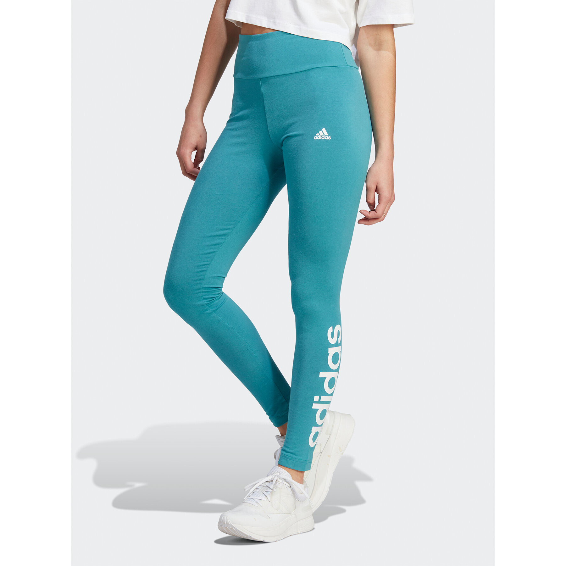 adidas Pajkice ESSENTIALS HIGH-WAISTED LOGO IM2854 Modra Tight Fit - Pepit.si