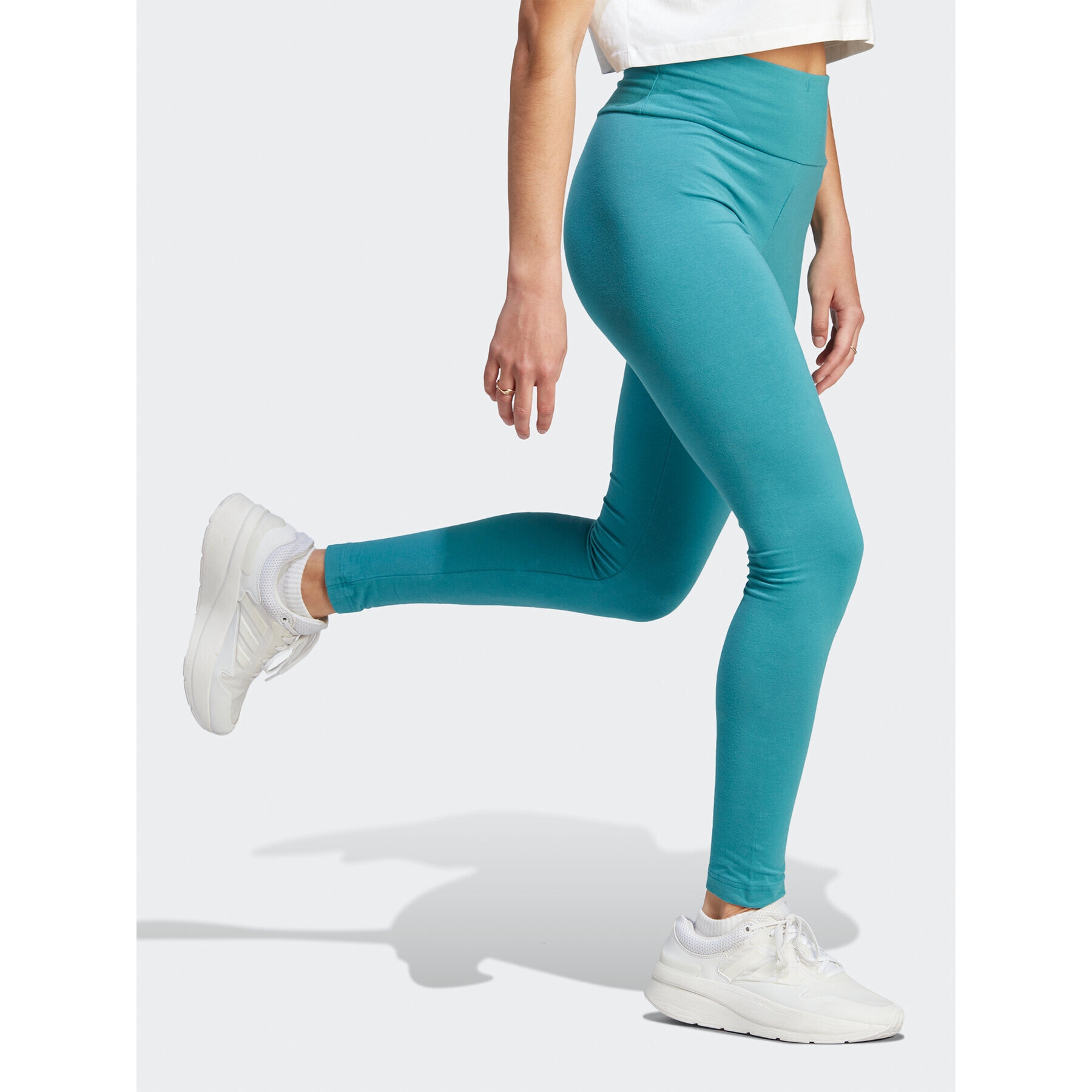 adidas Pajkice ESSENTIALS HIGH-WAISTED LOGO IM2854 Modra Tight Fit - Pepit.si