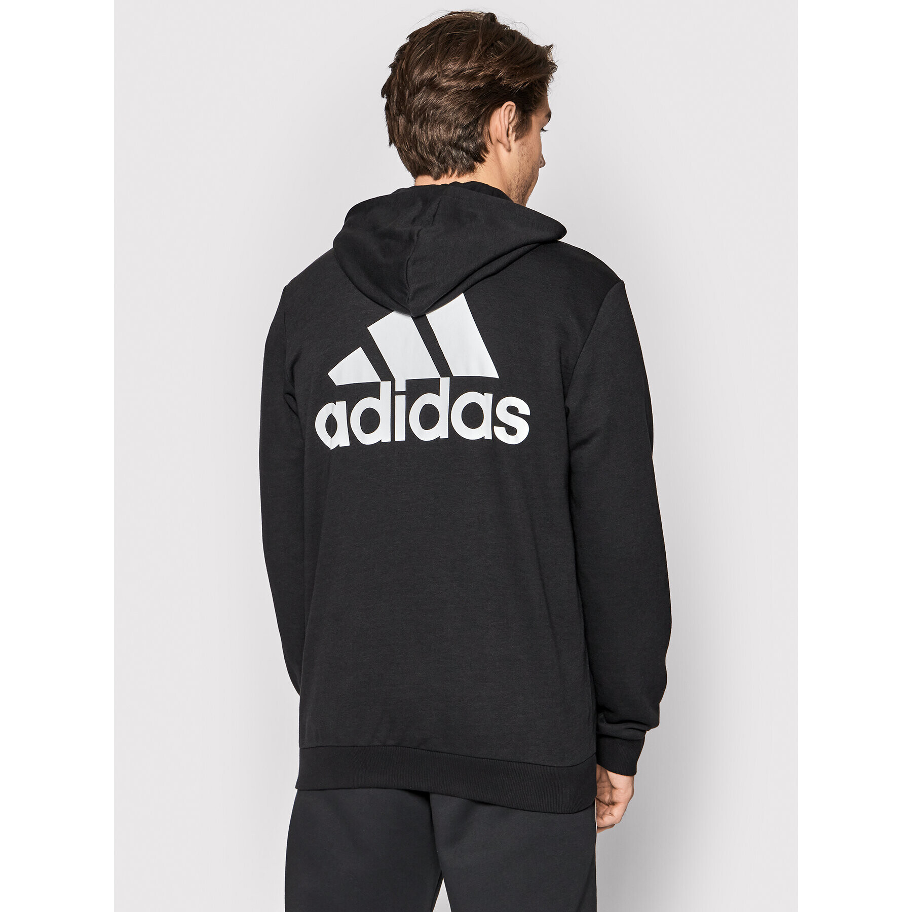 adidas Jopa Essentials French Terry Big Logo GK9044 Črna Regular Fit - Pepit.si