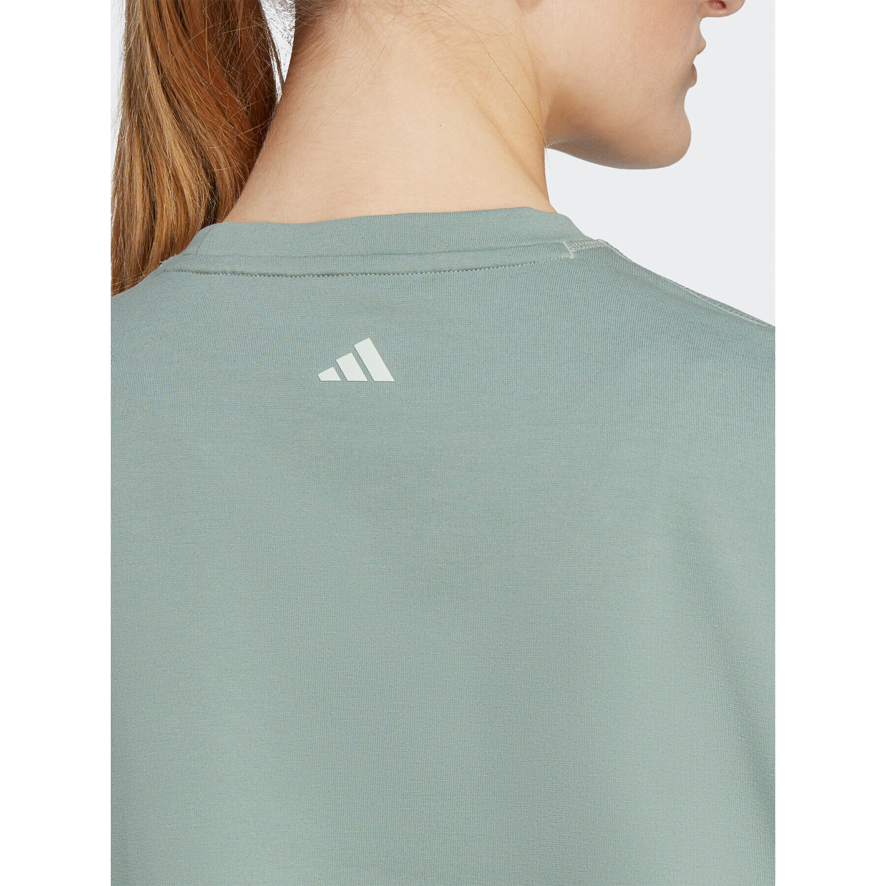 adidas Jopa Yoga Studio Crop Sweatshirt HR5086 Zelena Loose Fit - Pepit.si