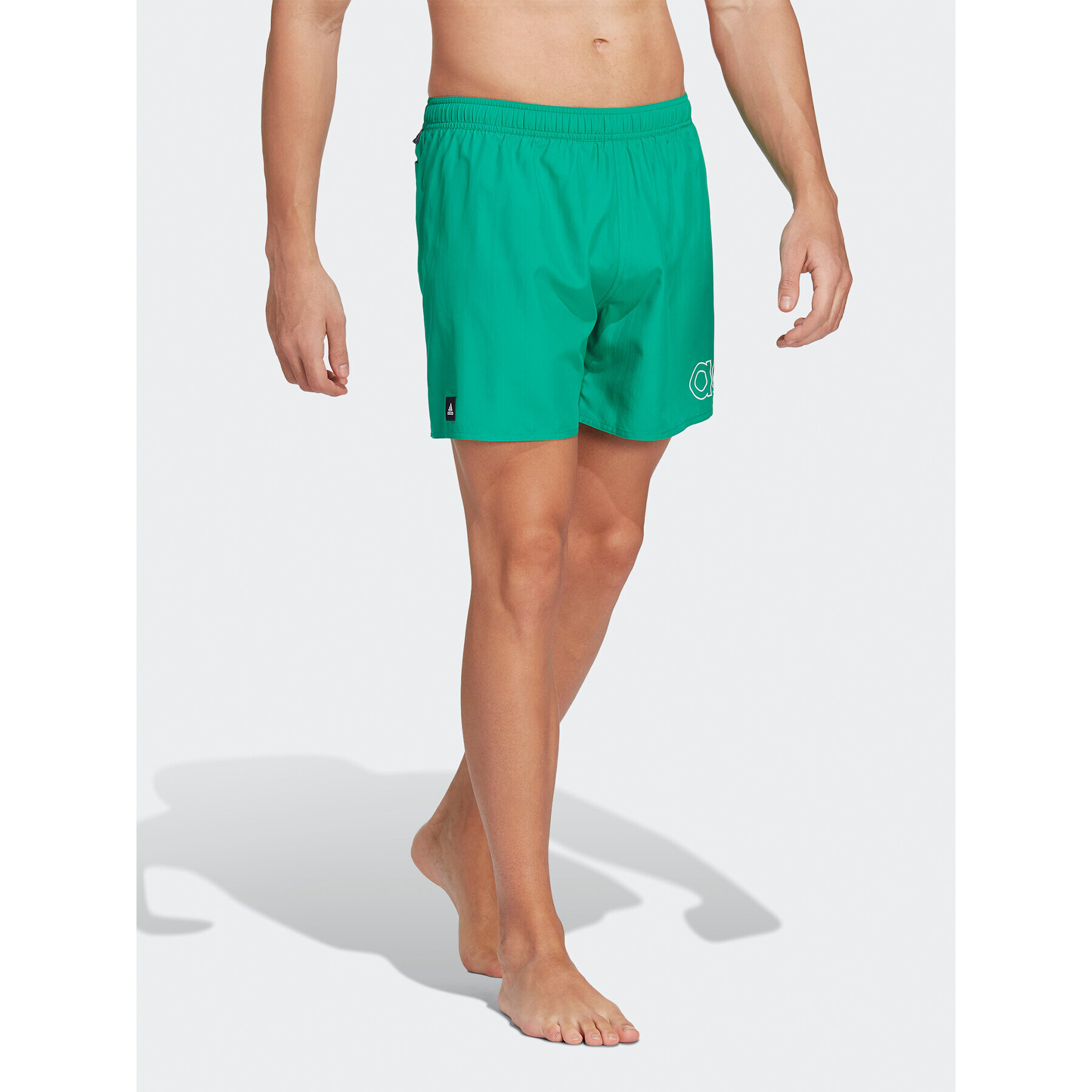 adidas Kopalne hlače Logo CLX Short Length Swim Shorts HT2125 Zelena Regular Fit - Pepit.si