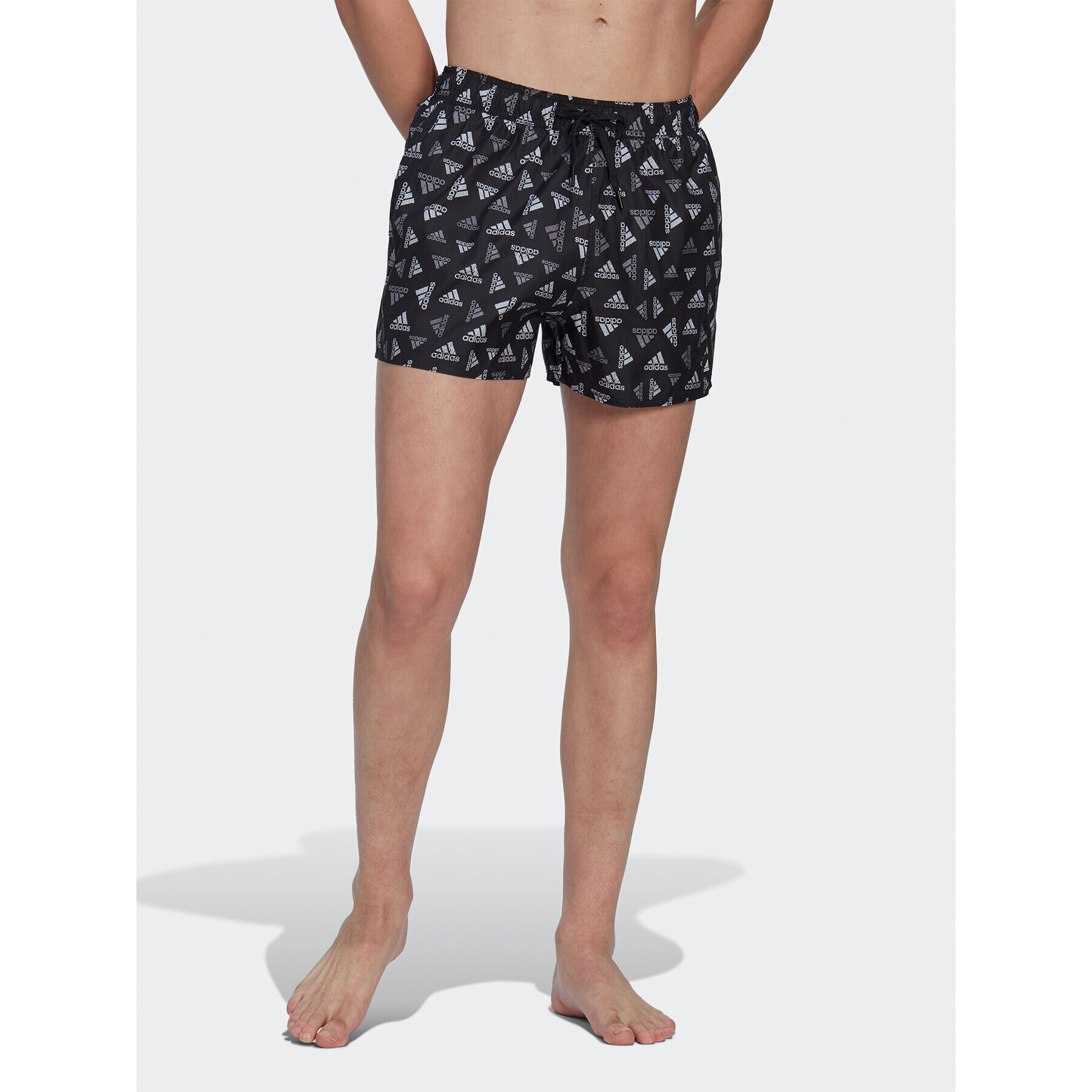 adidas Kopalne hlače Logo Print CLX Swim Shorts Very Short Length HT4345 Črna Regular Fit - Pepit.si