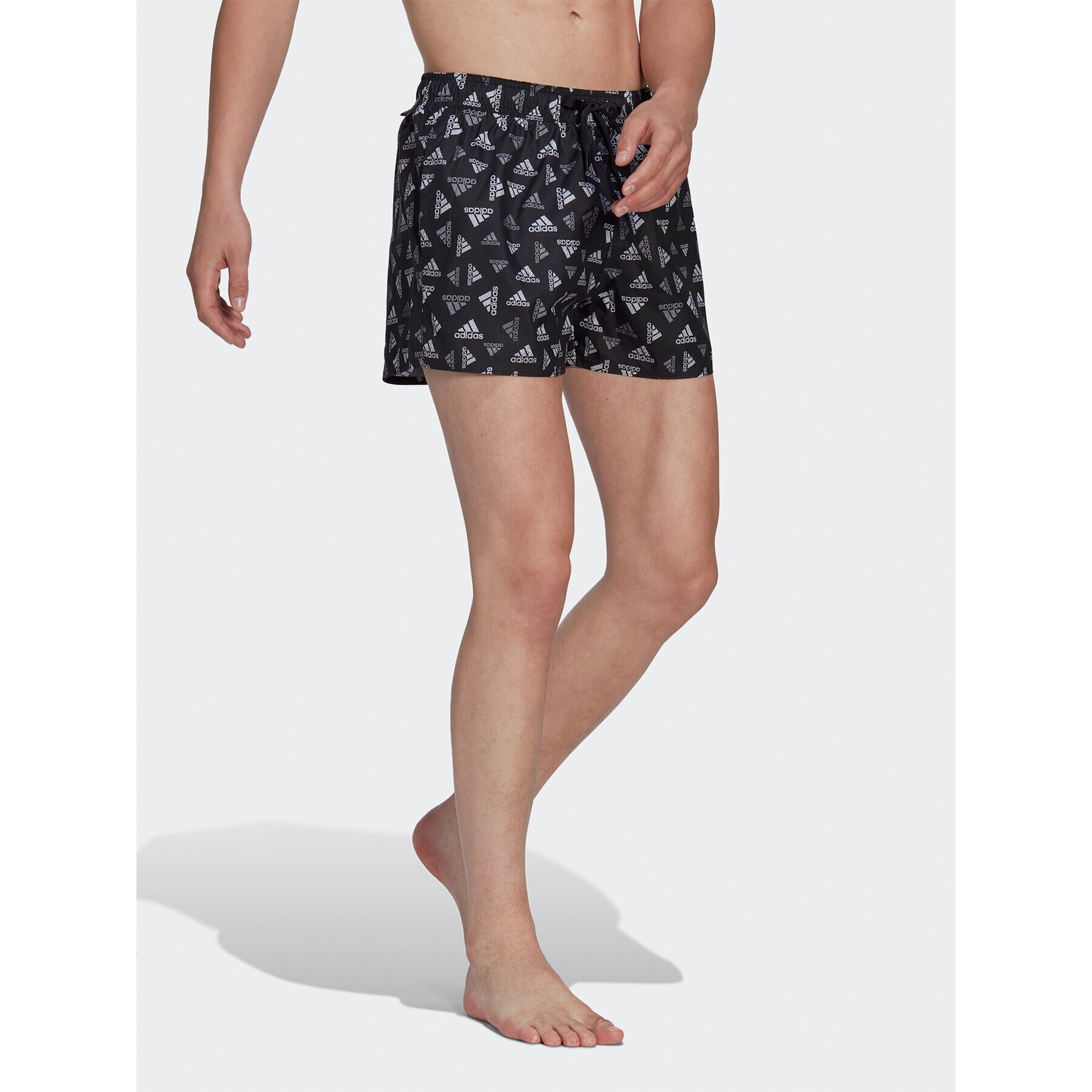 adidas Kopalne hlače Logo Print CLX Swim Shorts Very Short Length HT4345 Črna Regular Fit - Pepit.si