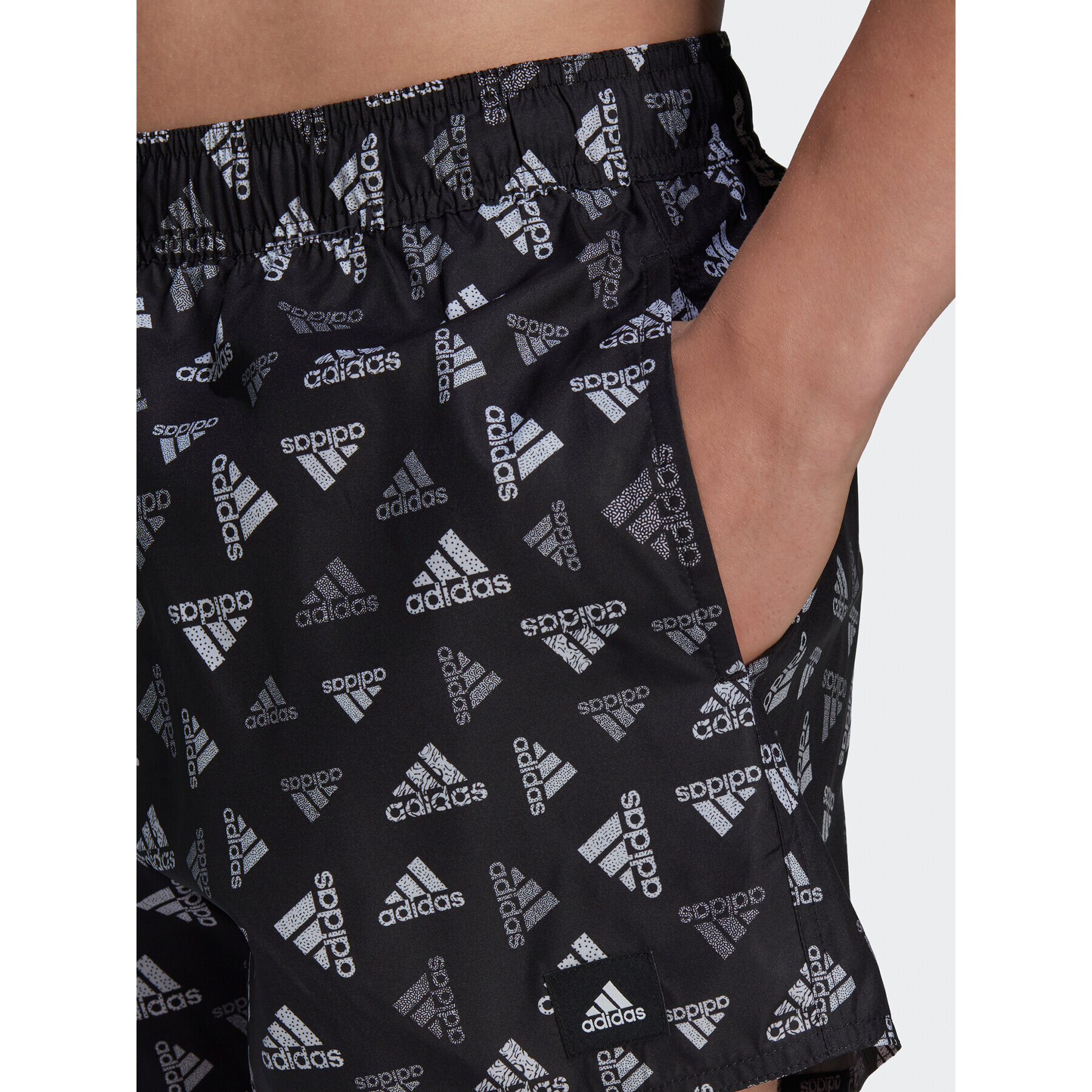 adidas Kopalne hlače Logo Print CLX Swim Shorts Very Short Length HT4345 Črna Regular Fit - Pepit.si