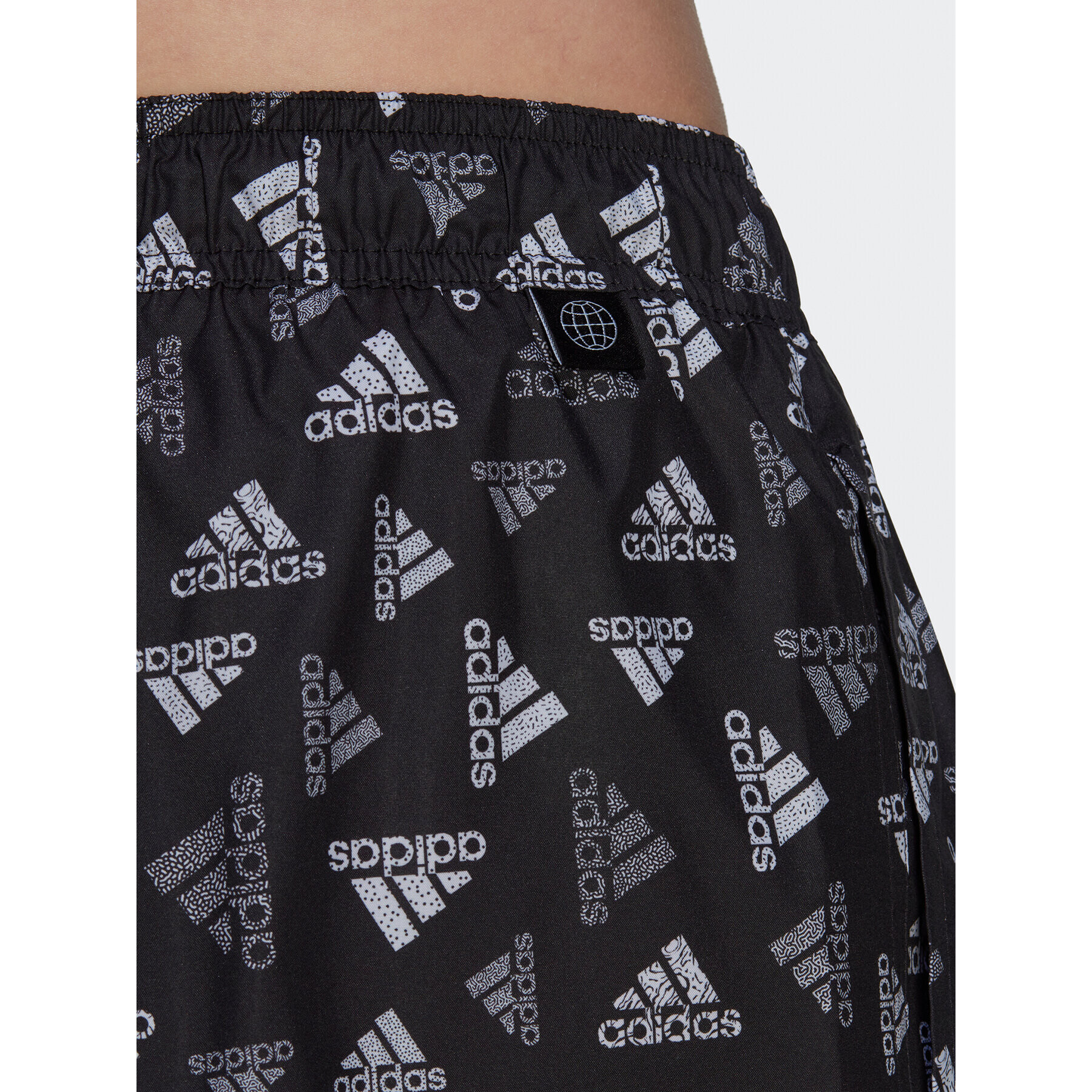 adidas Kopalne hlače Logo Print CLX Swim Shorts Very Short Length HT4345 Črna Regular Fit - Pepit.si