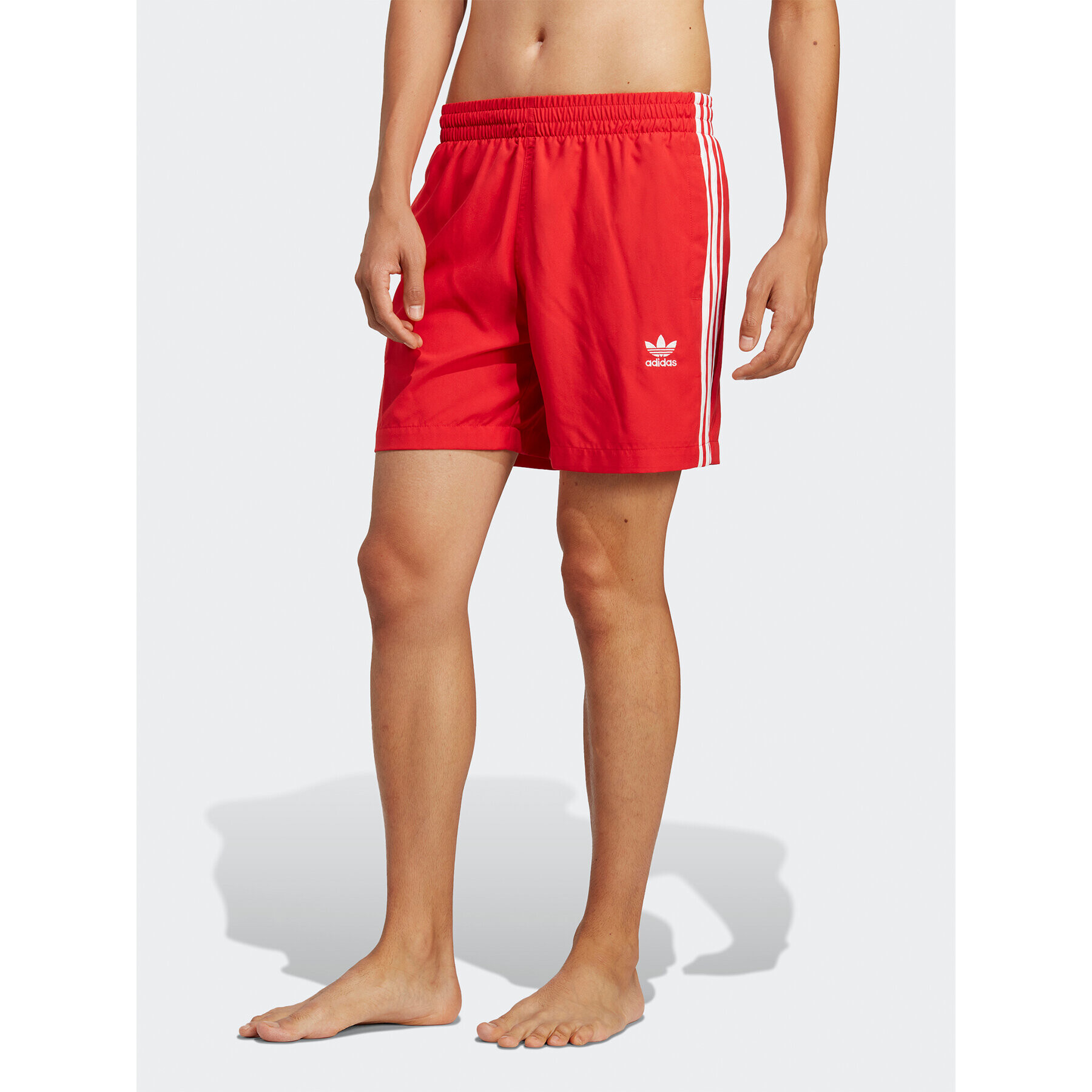 adidas Kopalne hlače Originals Adicolor 3-Stripes Swim Shorts H44768 Rdeča Regular Fit - Pepit.si