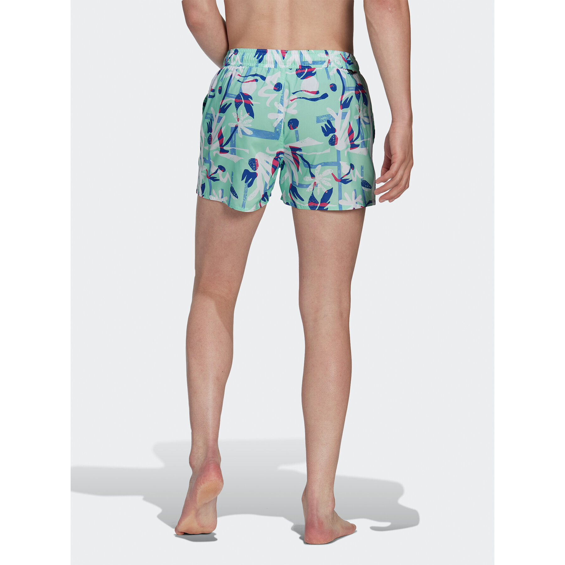 adidas Kopalne hlače Seasonal Floral CLX Very Short Length Swim Shorts HT2120 Zelena Regular Fit - Pepit.si