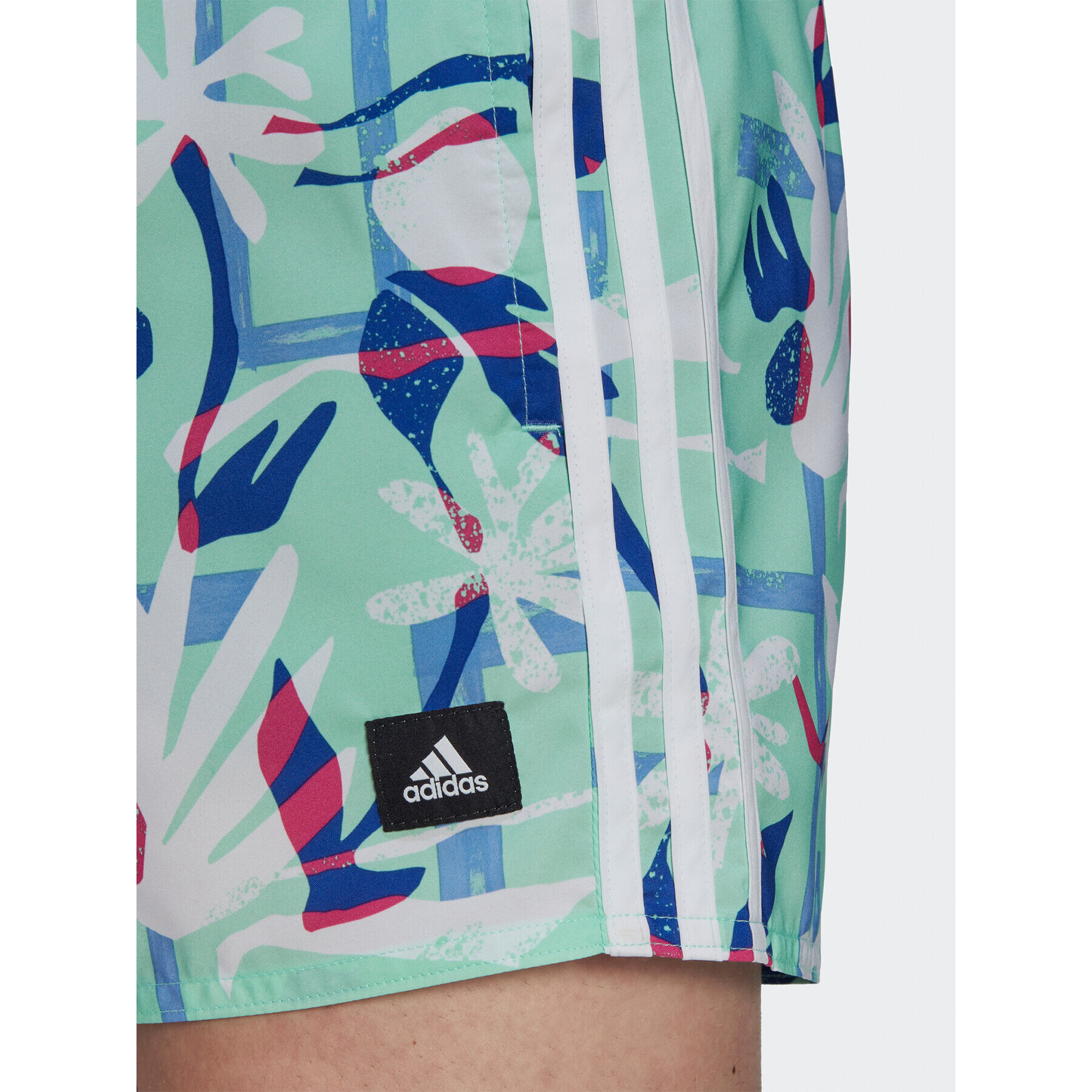 adidas Kopalne hlače Seasonal Floral CLX Very Short Length Swim Shorts HT2120 Zelena Regular Fit - Pepit.si