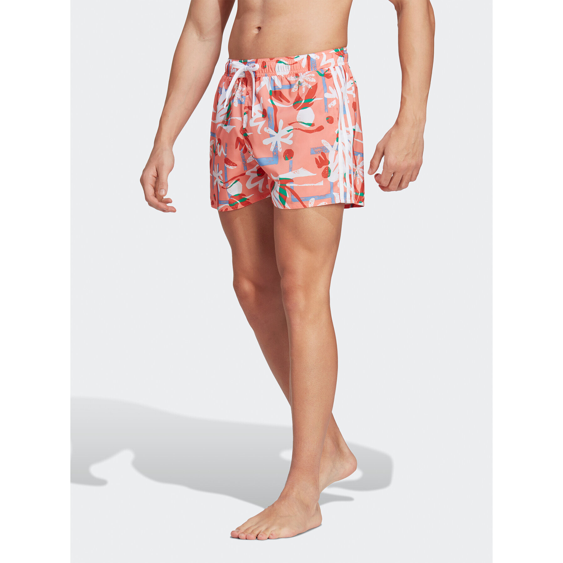 adidas Kopalne hlače Seasonal Floral CLX Very Short Length Swim Shorts HT2122 Oranžna Regular Fit - Pepit.si