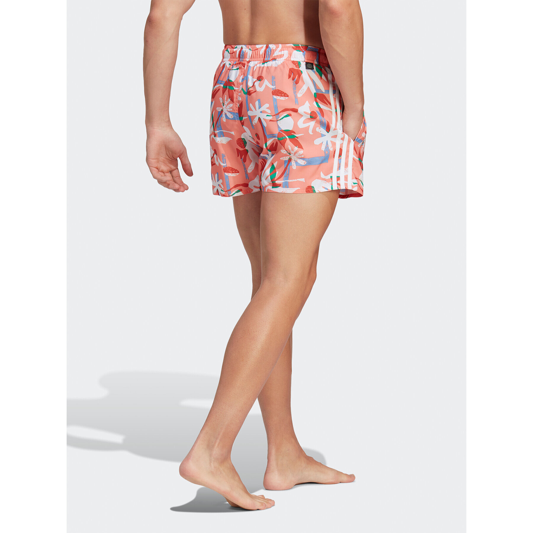 adidas Kopalne hlače Seasonal Floral CLX Very Short Length Swim Shorts HT2122 Oranžna Regular Fit - Pepit.si