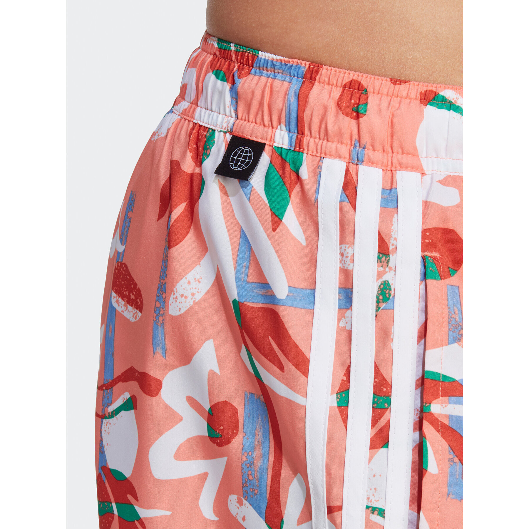 adidas Kopalne hlače Seasonal Floral CLX Very Short Length Swim Shorts HT2122 Oranžna Regular Fit - Pepit.si