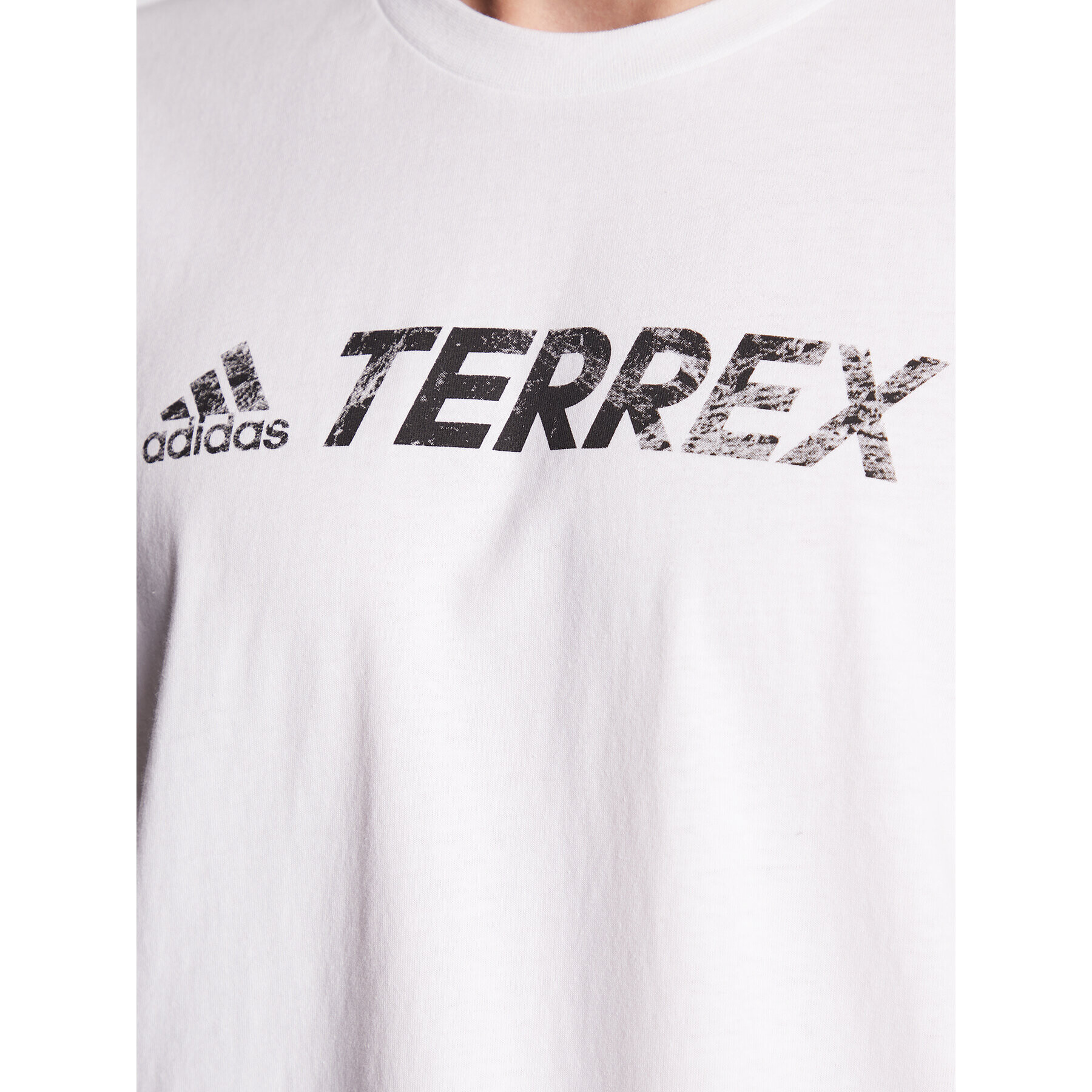 adidas Majica Terrex Classic Logo HF3285 Bela Regular Fit - Pepit.si