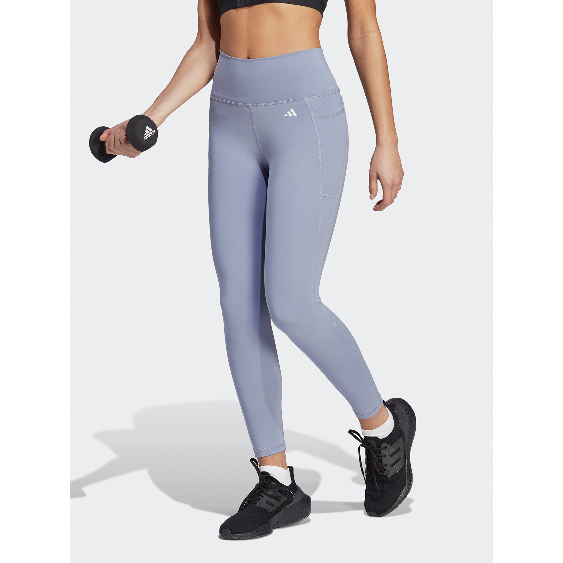 adidas Performance adidas Pajkice Optime Stash Pocket High-Waisted 7/8 Leggings HR5442 Vijolična - Pepit.si