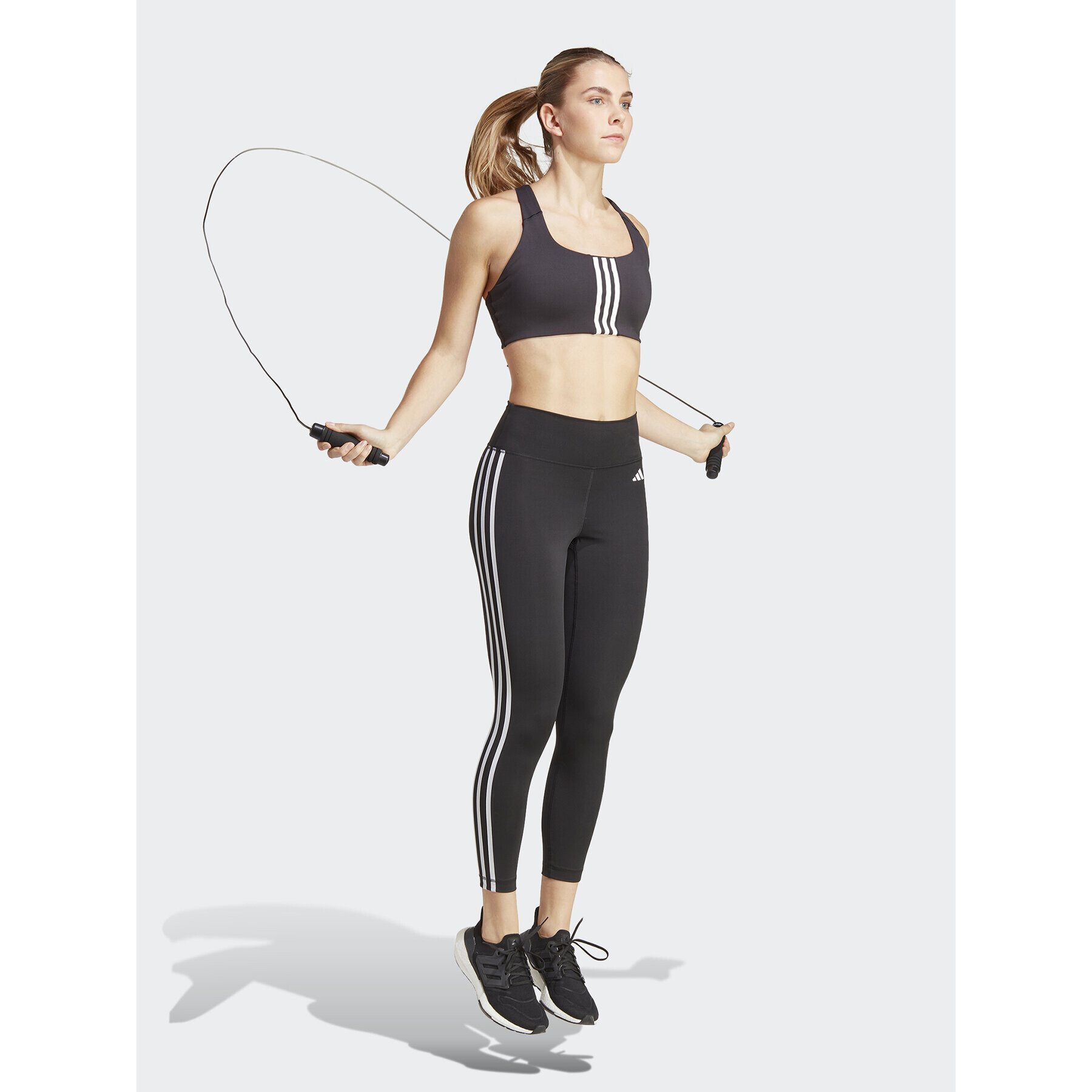 adidas Performance adidas Pajkice Train Essentials 3-Stripes High-Waisted 7/8 Leggings HT5438 Črna - Pepit.si